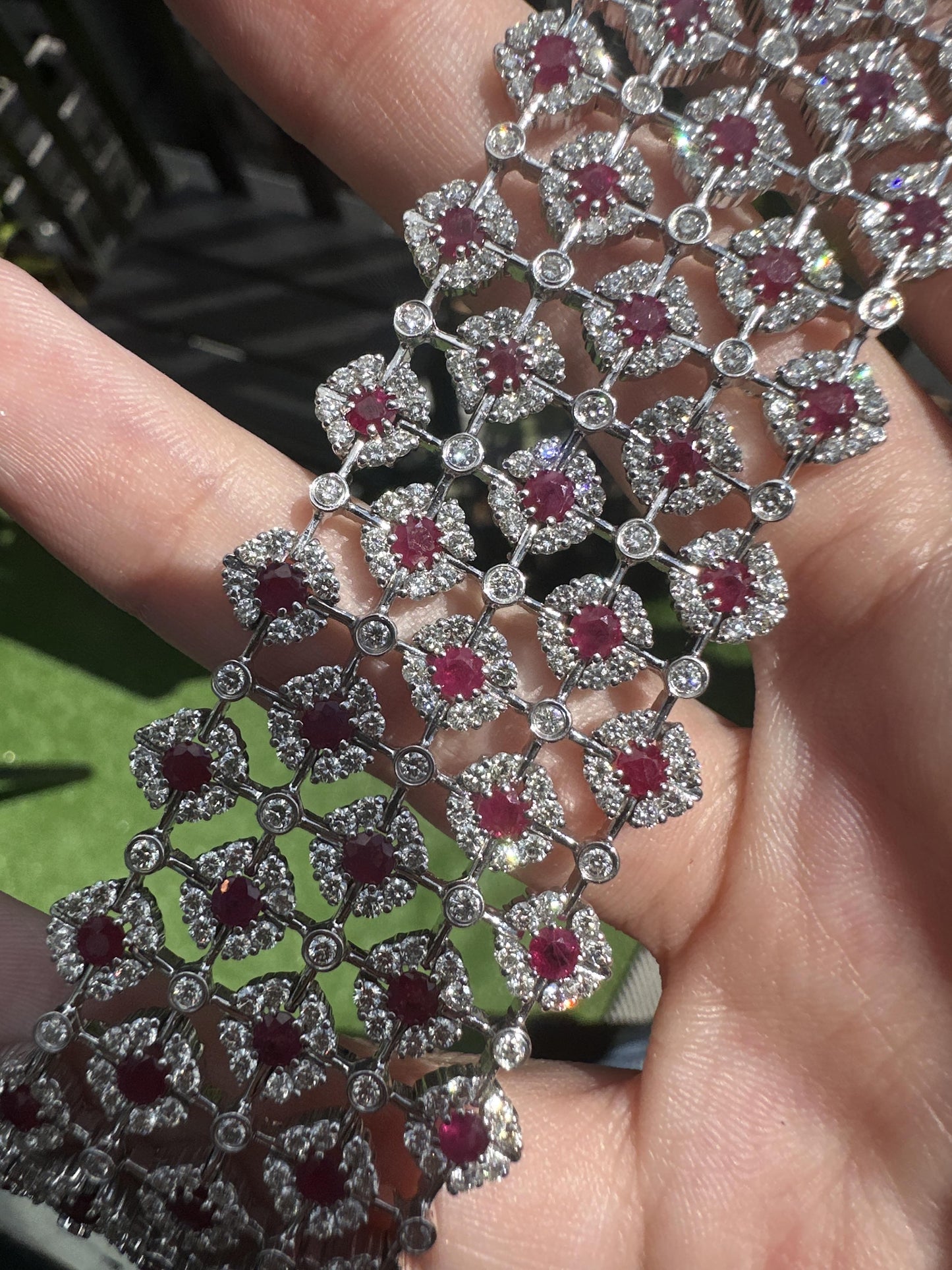 18K Diamond and Ruby Bracelet