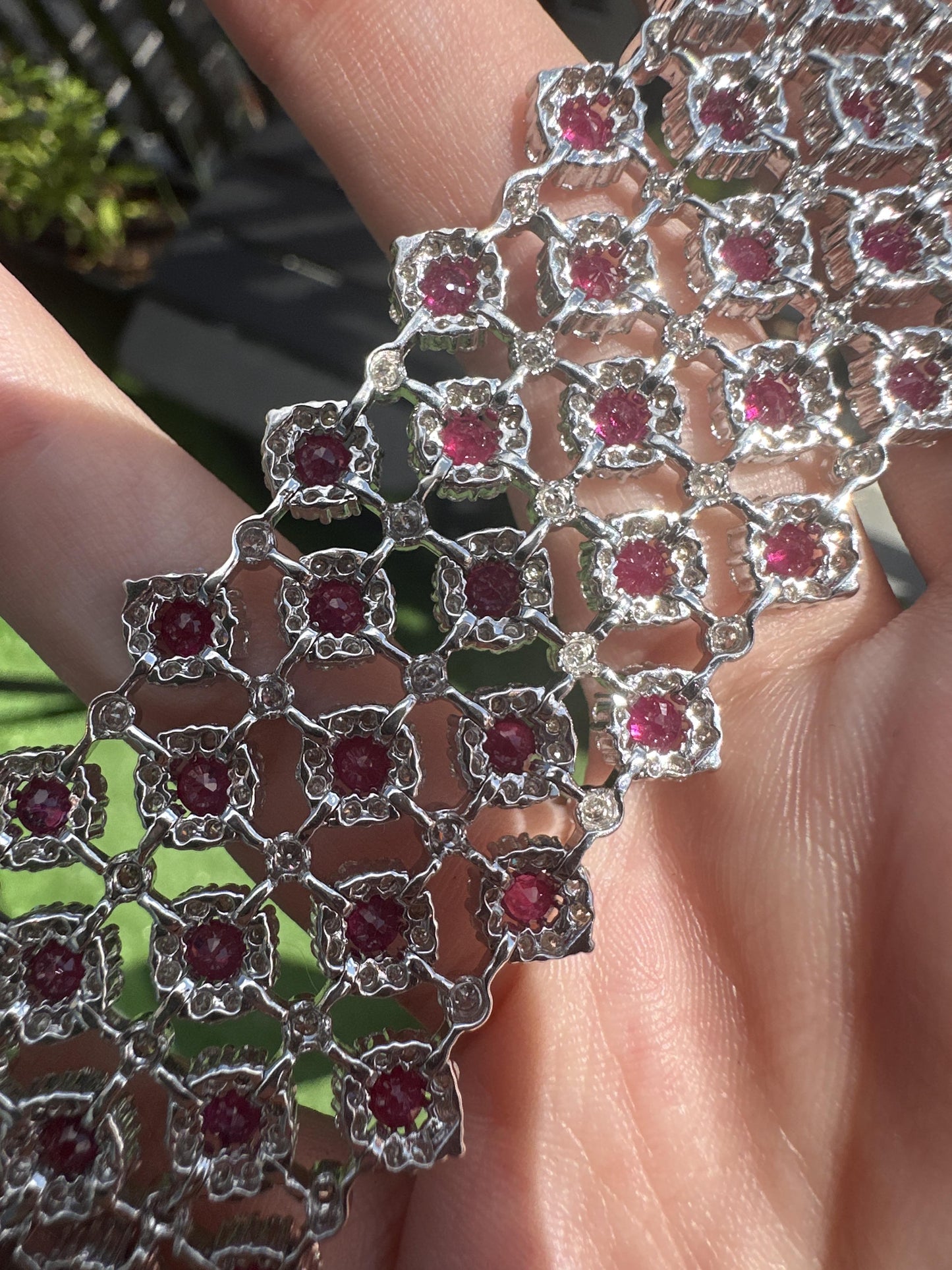 18K Diamond and Ruby Bracelet