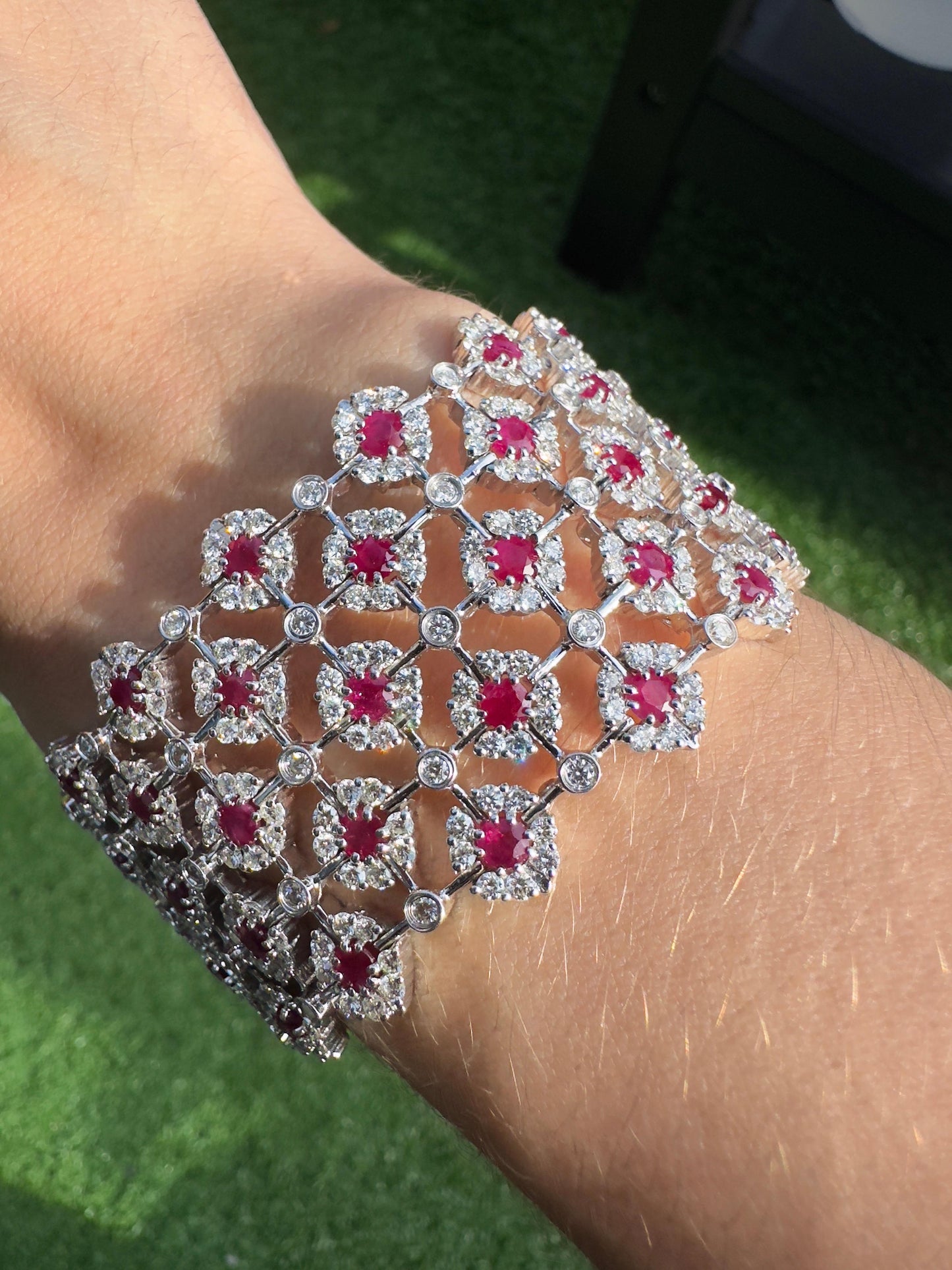 18K Diamond and Ruby Bracelet