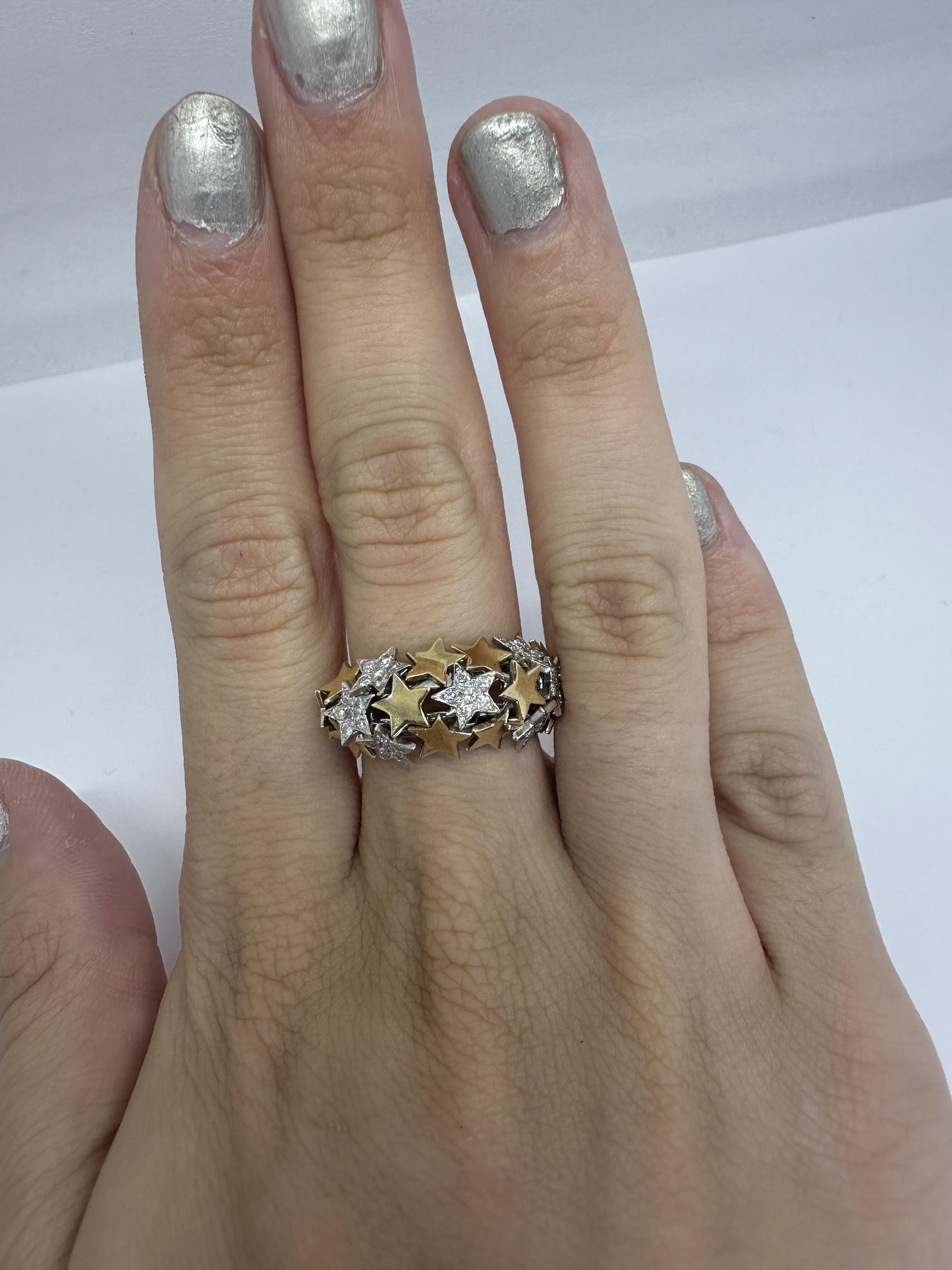 14k Diamond Star Ring