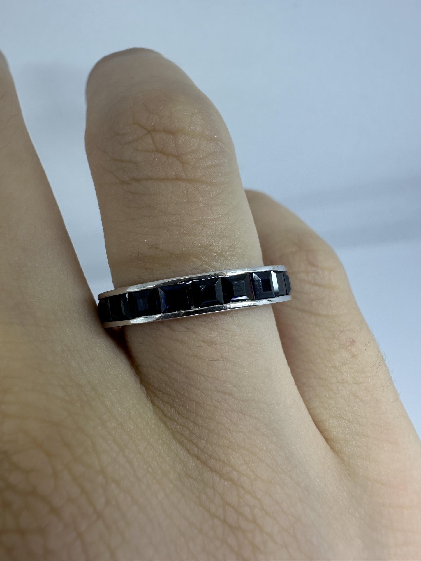 14K Sapphire Eternity Band