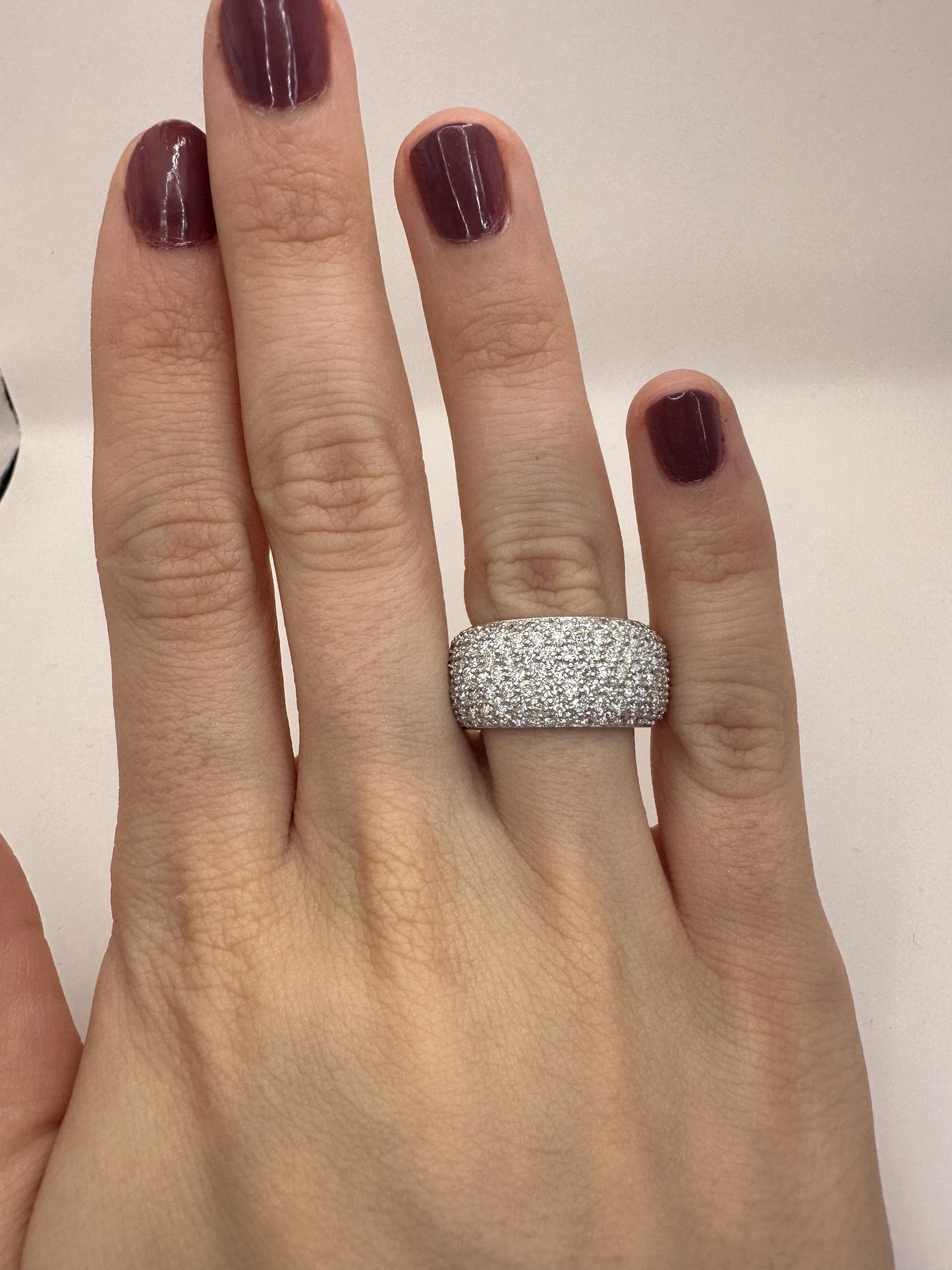 18k Diamond Wide Band Ring