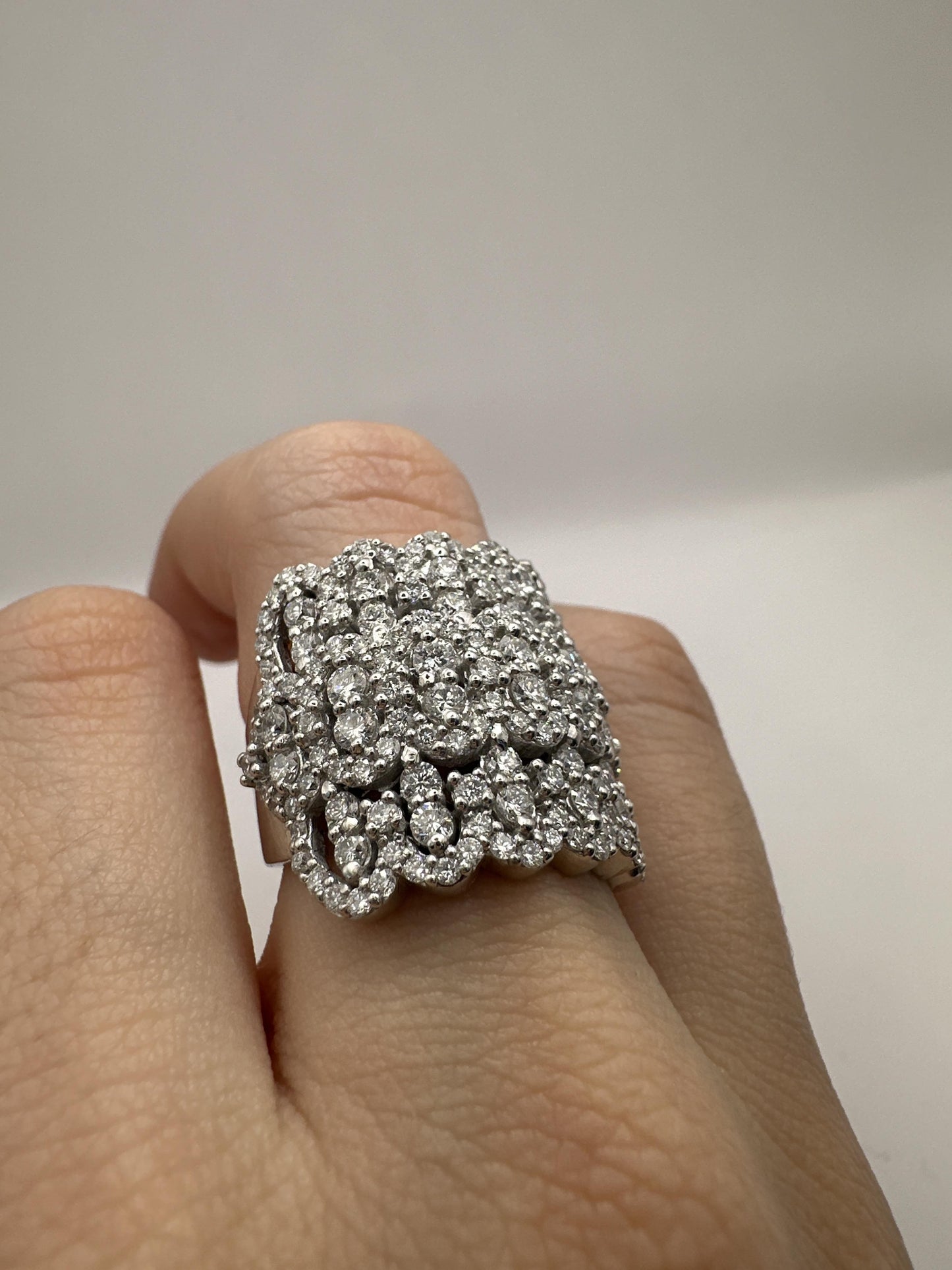 18k Diamond Wide Band Ring