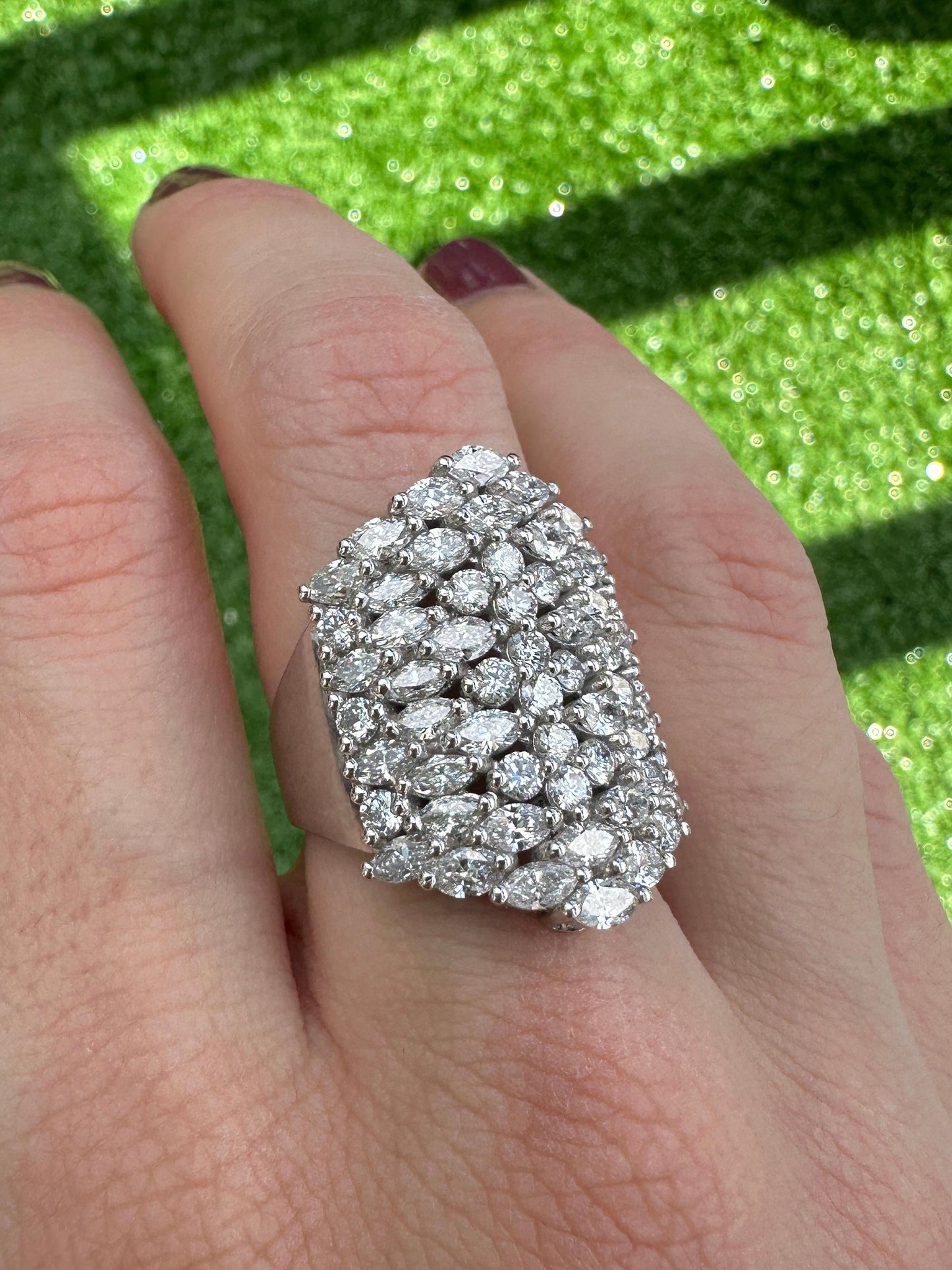 18k Diamond Wide Band Ring