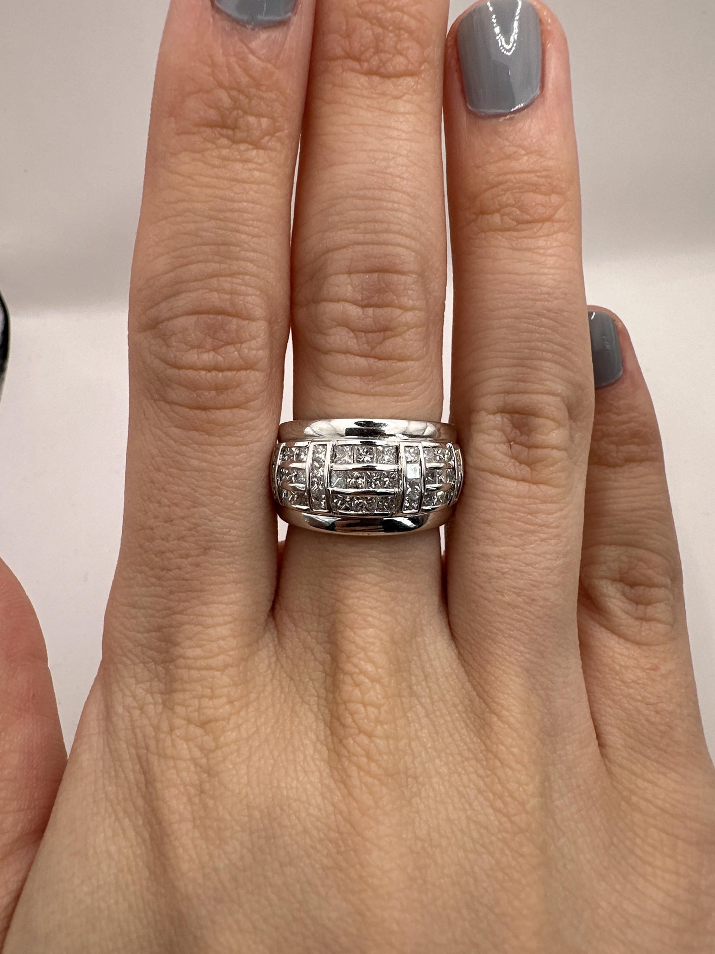 18k Diamond Wide Band Ring