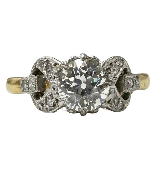 Platinum and 18k Diamond Engagement Ring