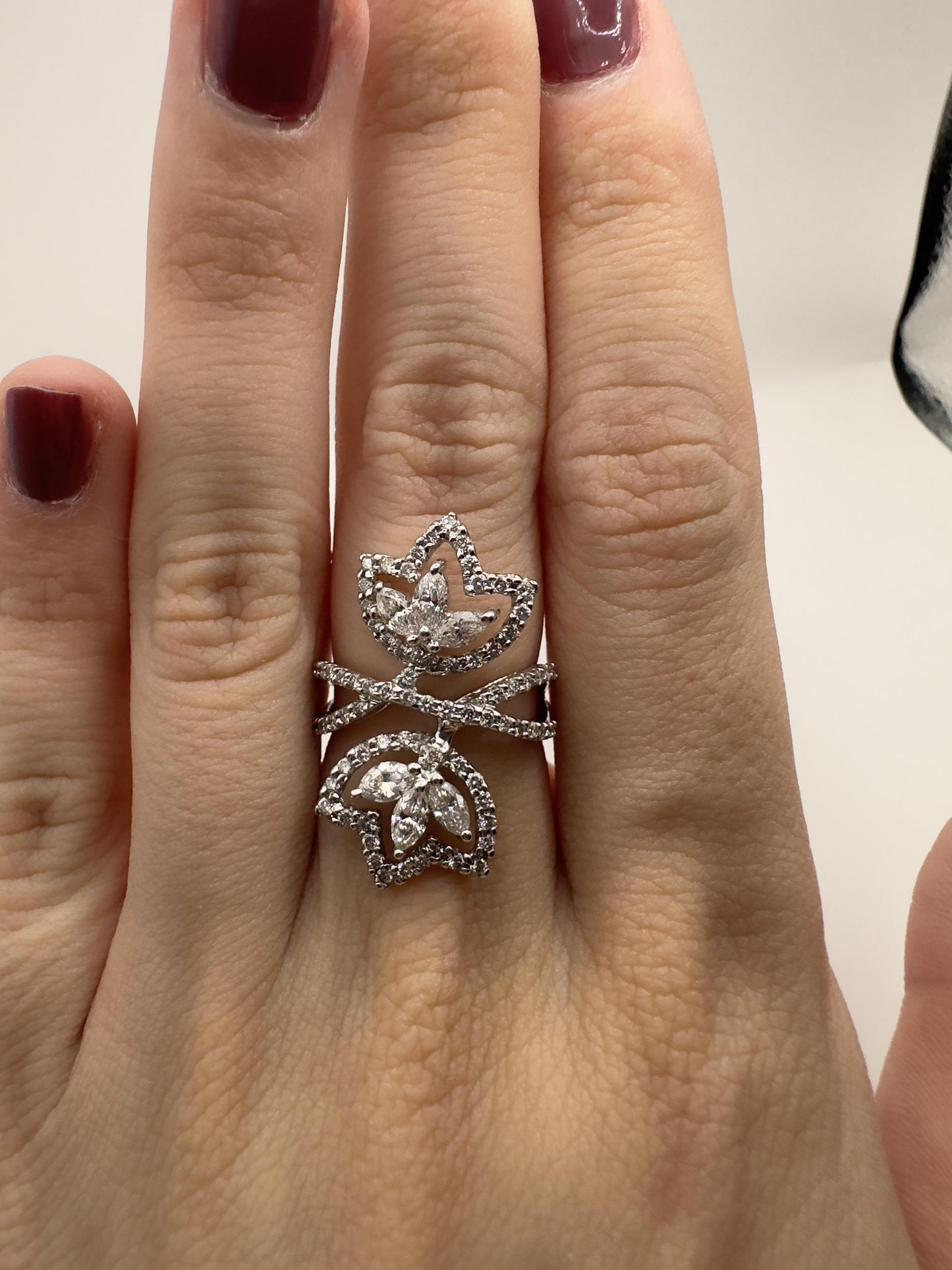 18k Marquise Cut Diamond Ring