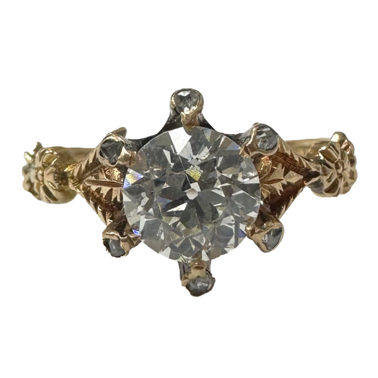 18k Victorian Diamond Engagement Ring