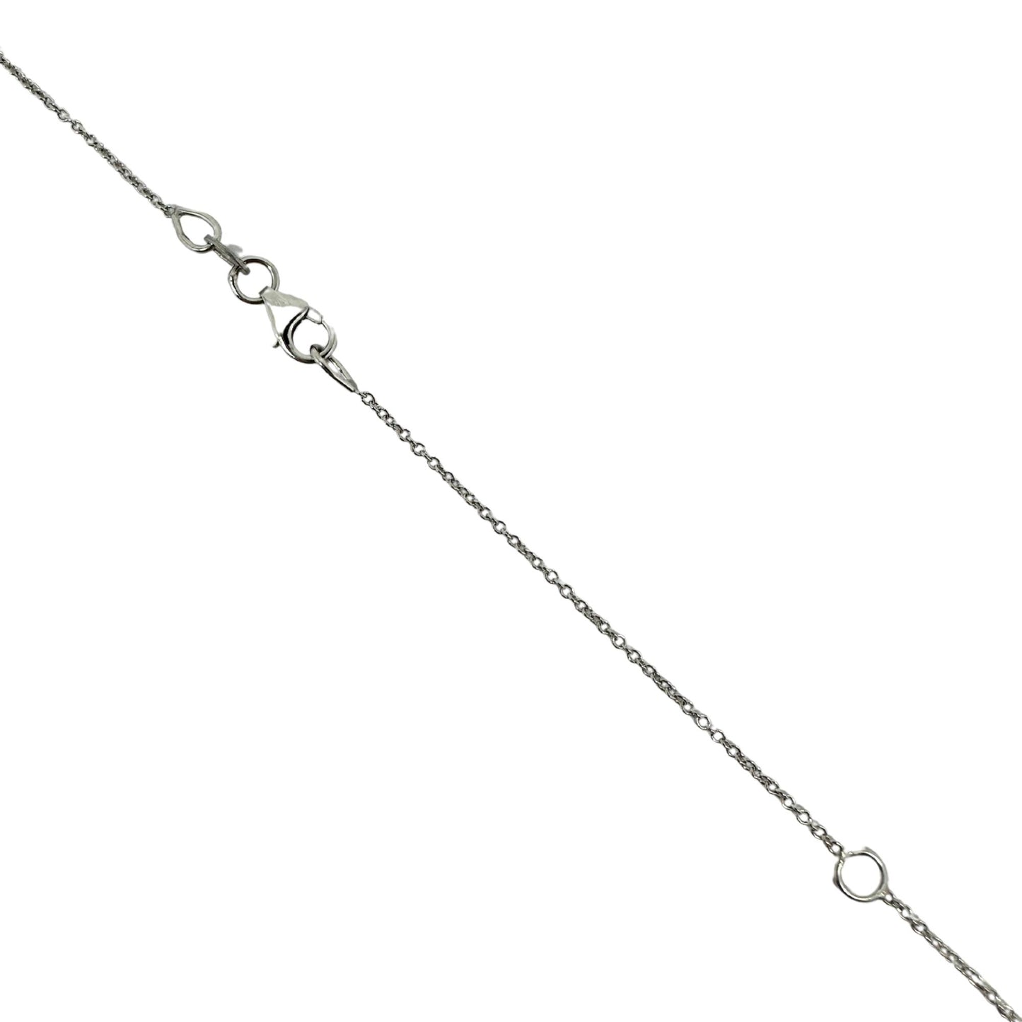 18K White Gold Diamond and Black Onyx Pendant Necklace