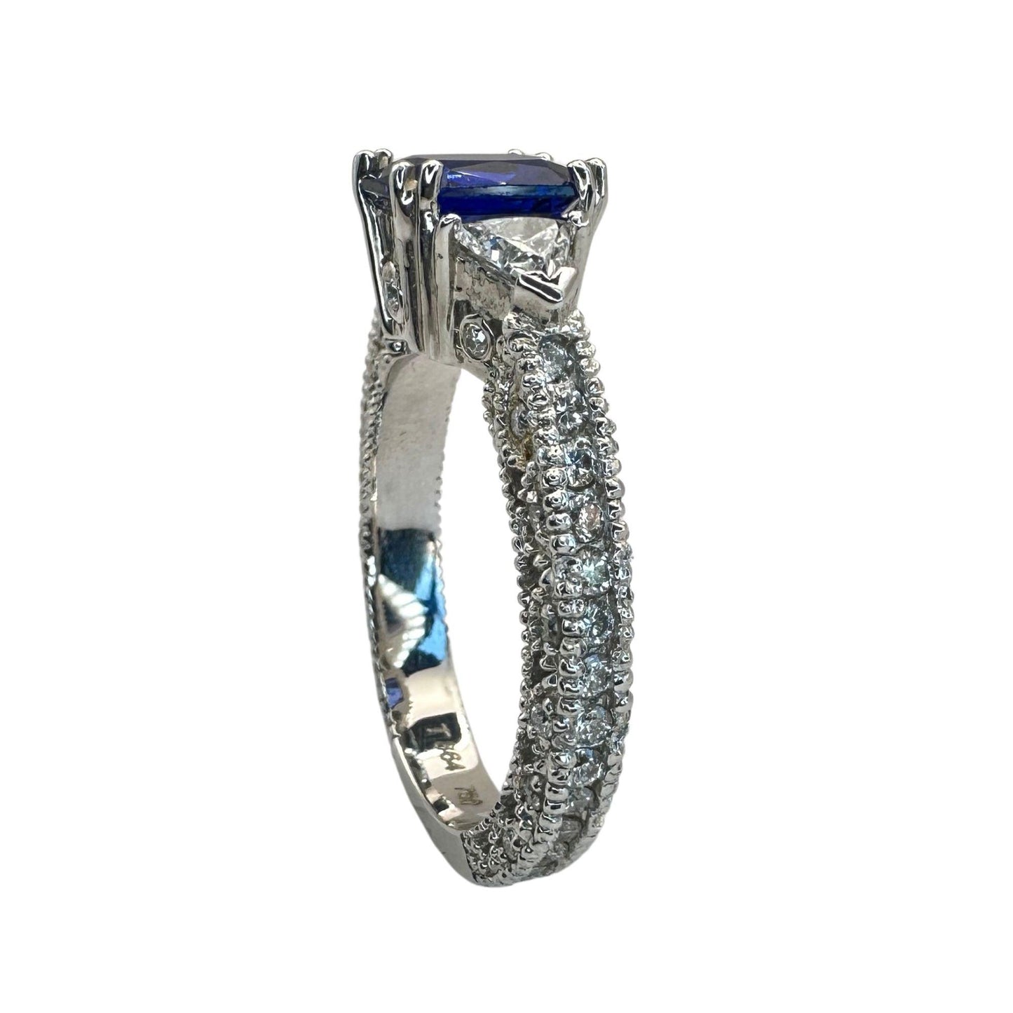 18k Diamond and Sapphire Ring