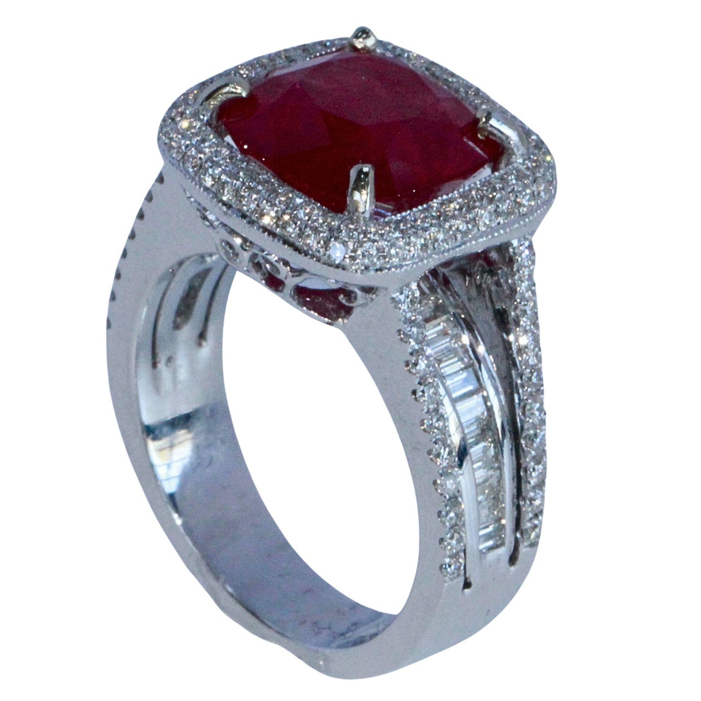 18k Diamond and Ruby Ring