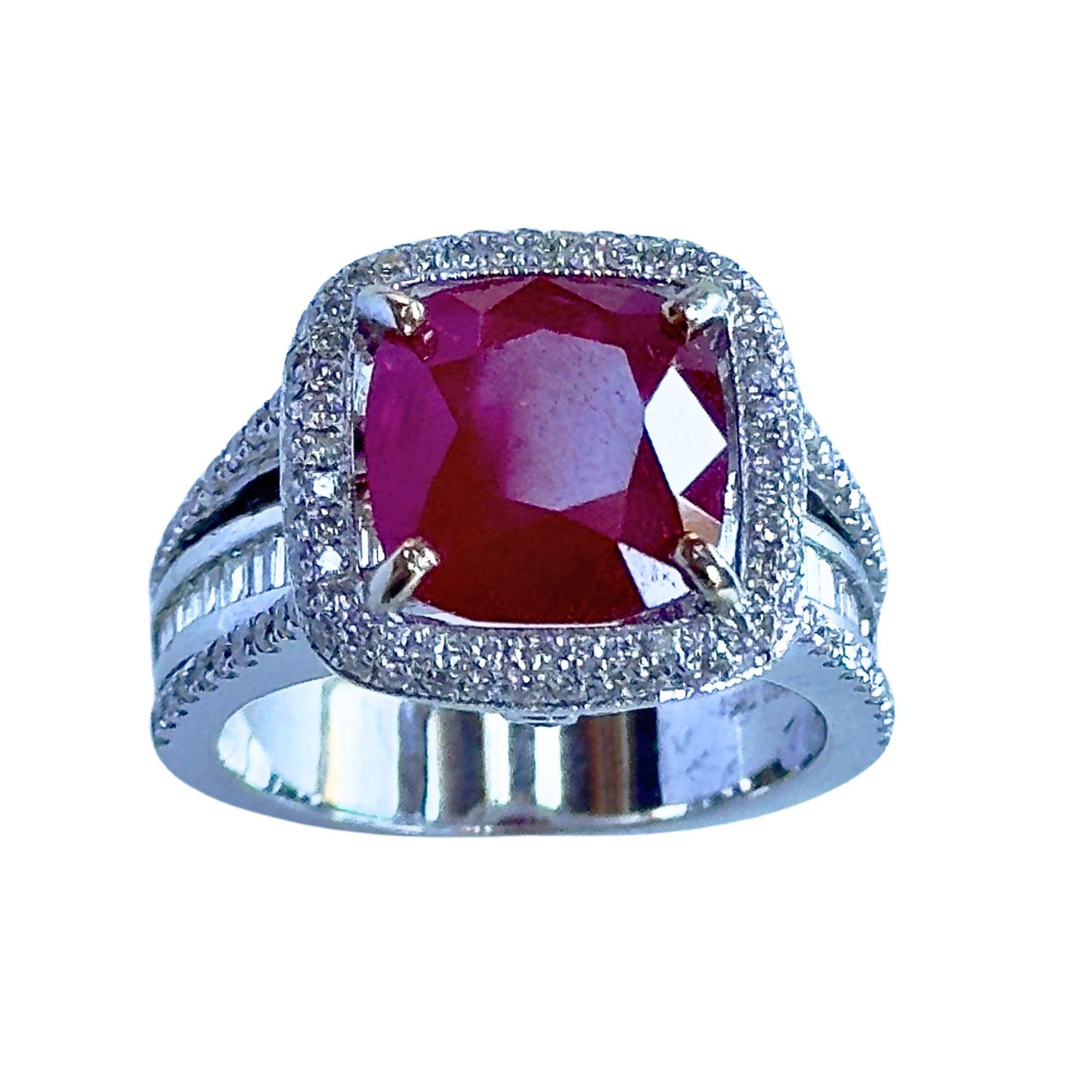 18k Diamond and Ruby Ring