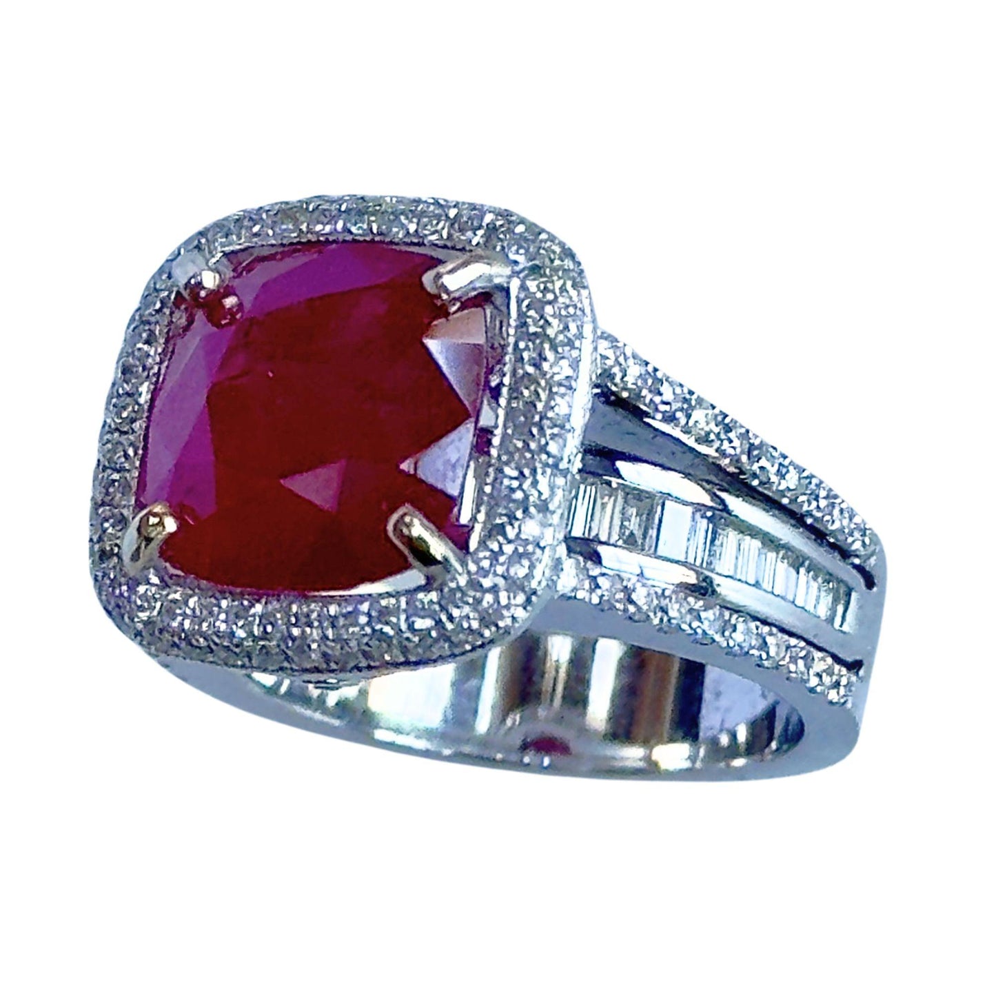 18k Diamond and Ruby Ring