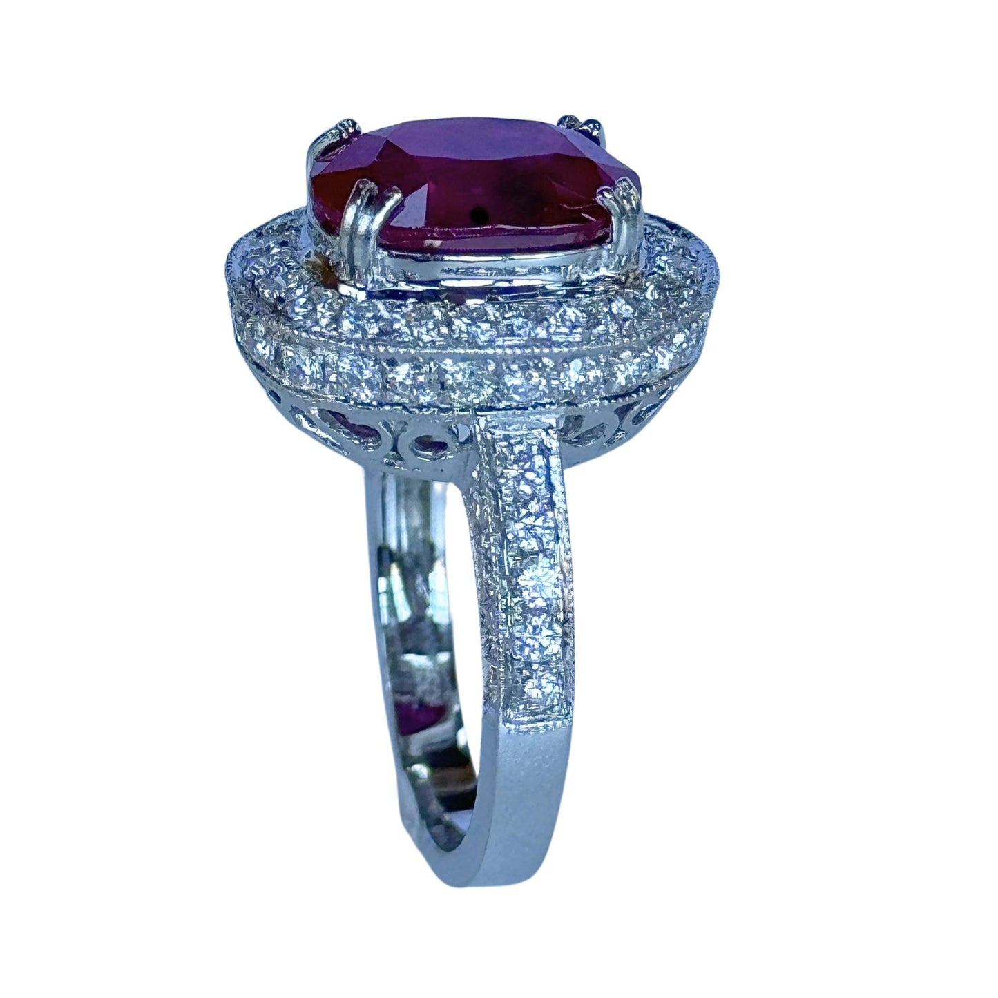18k Diamond and Ruby Ring