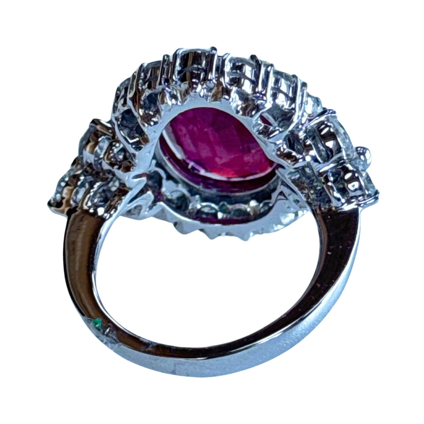 18k Diamond and African Ruby Ring