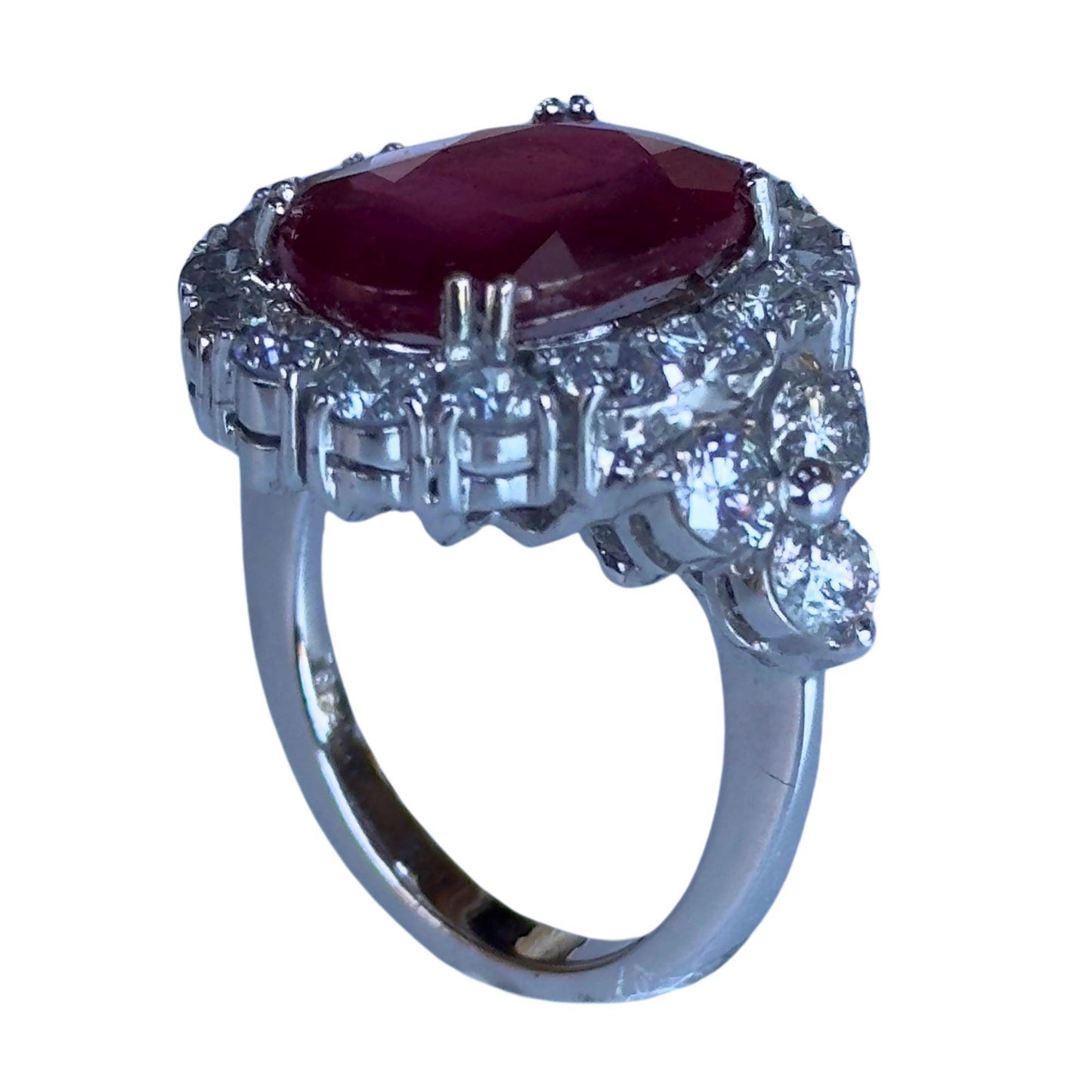 18k Diamond and African Ruby Ring