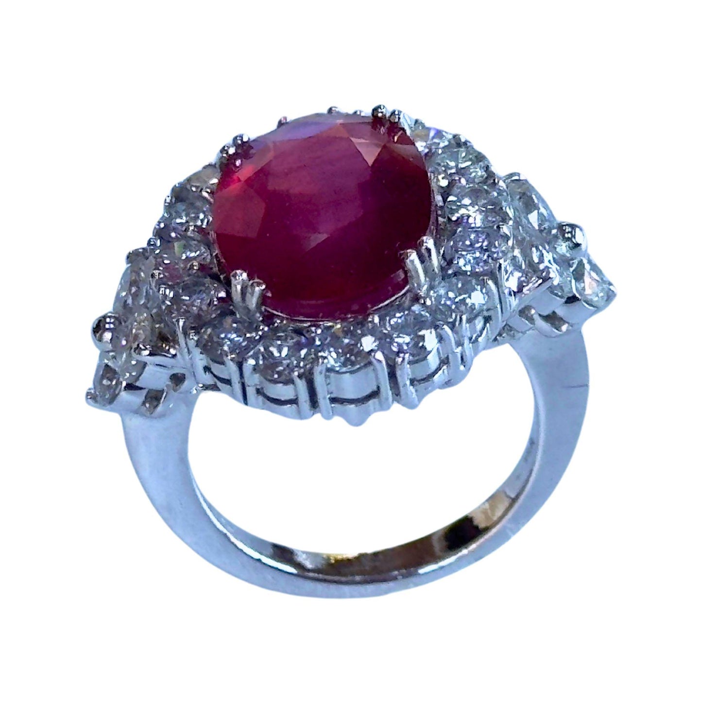 18k Diamond and African Ruby Ring