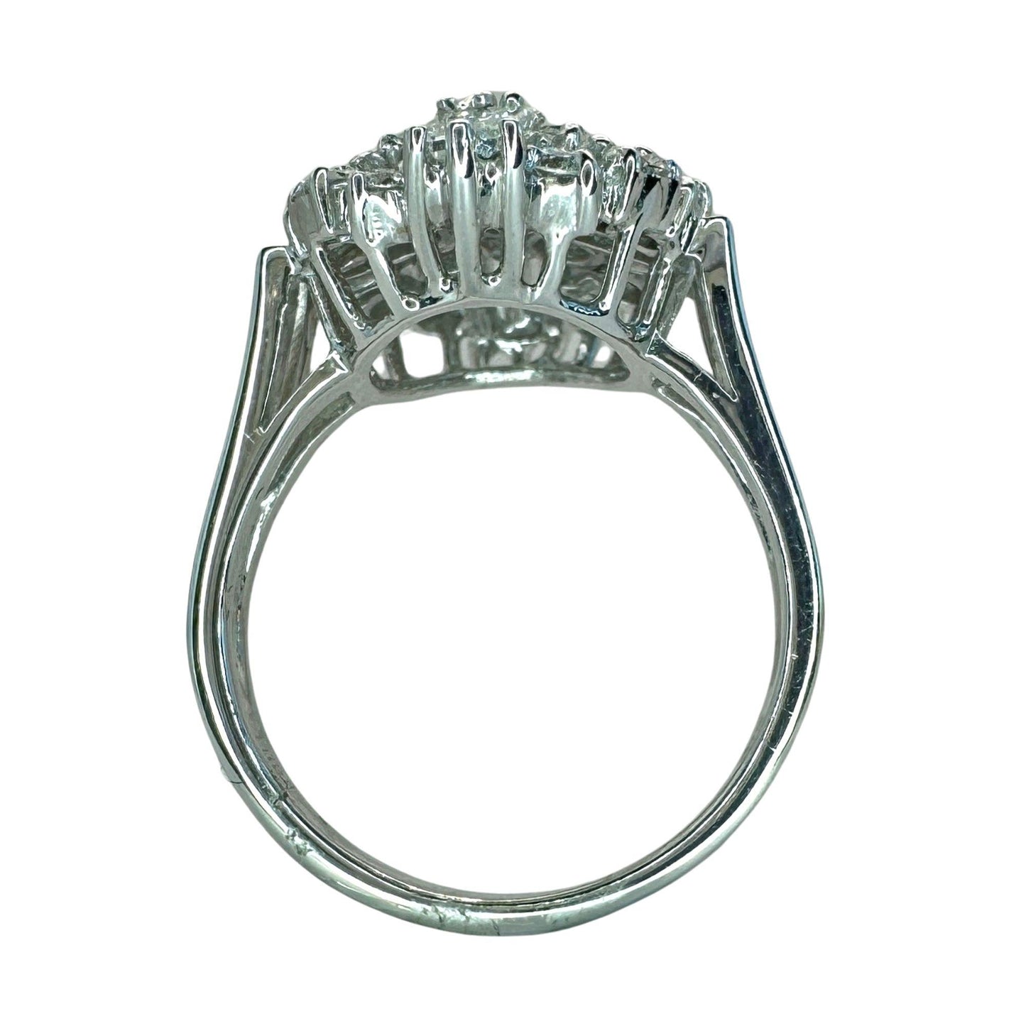 18k Baguette and Marquise Cut Diamond Ring