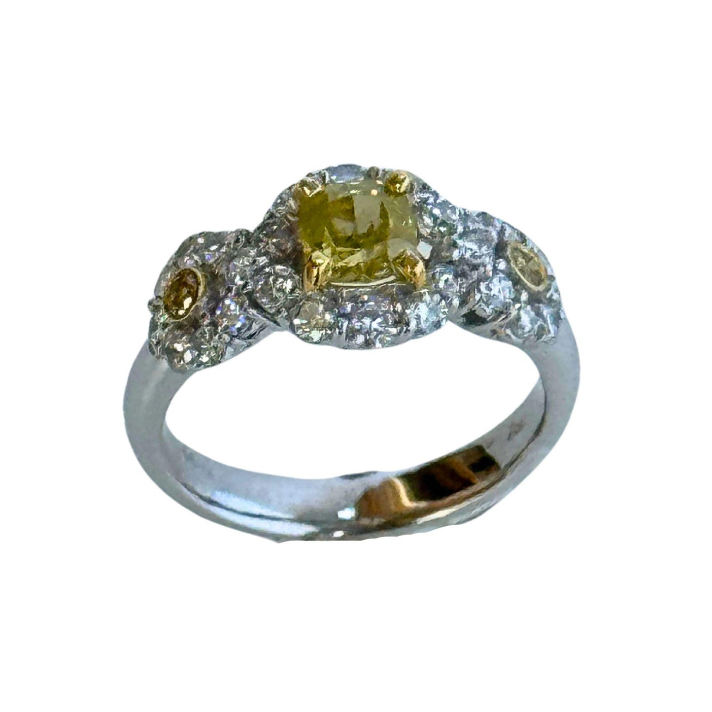 18k White and Yellow Diamond Ring