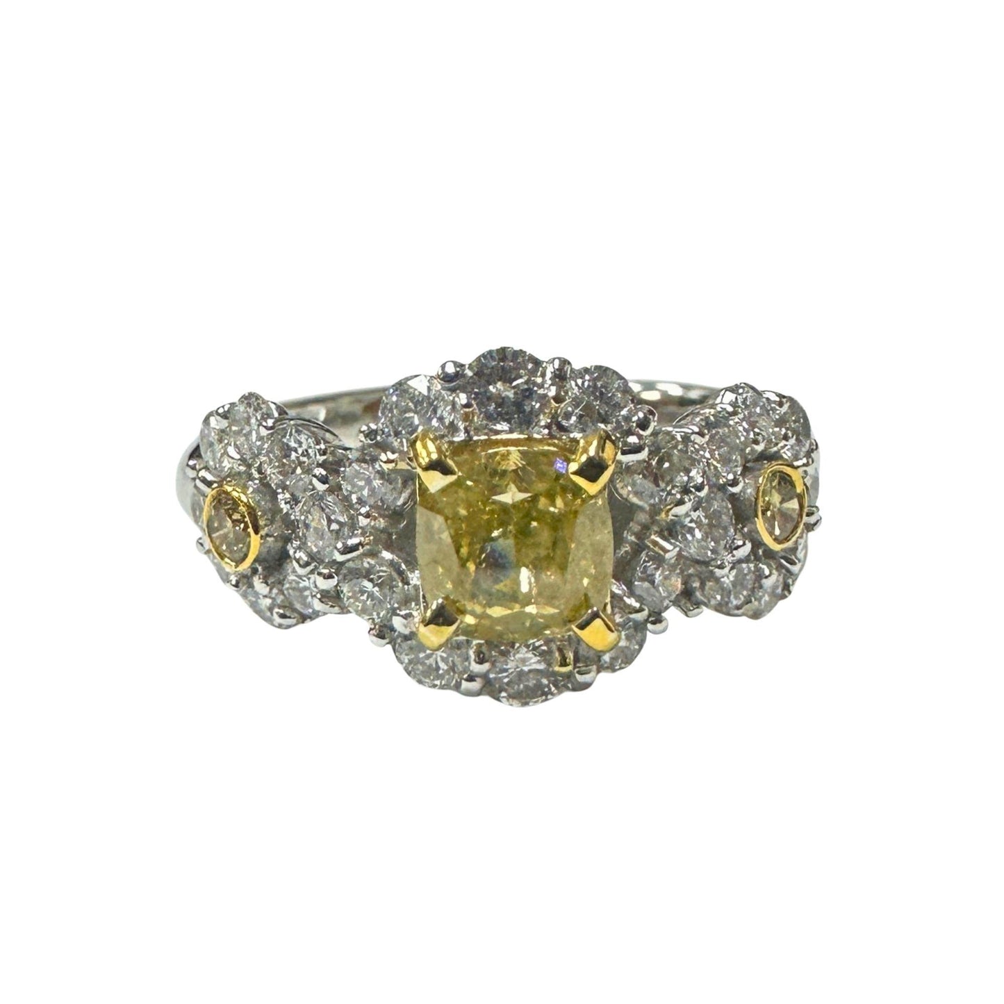 18k White and Yellow Diamond Ring