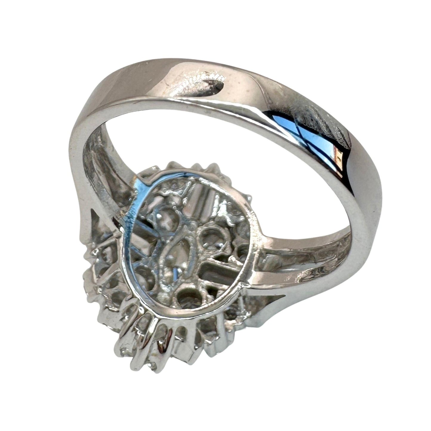 18k Baguette and Marquise Cut Diamond Ring