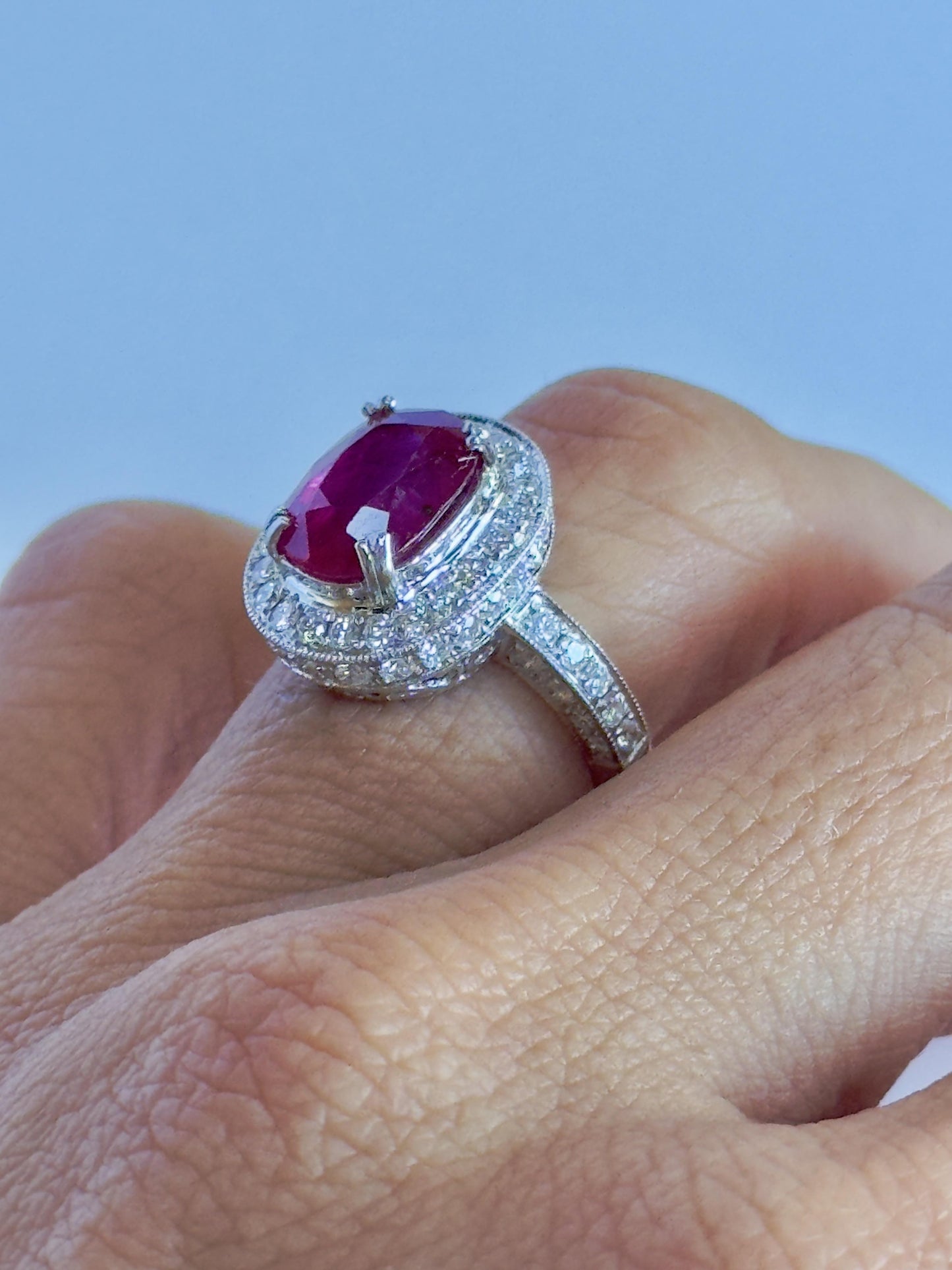 18k Diamond and Ruby Ring