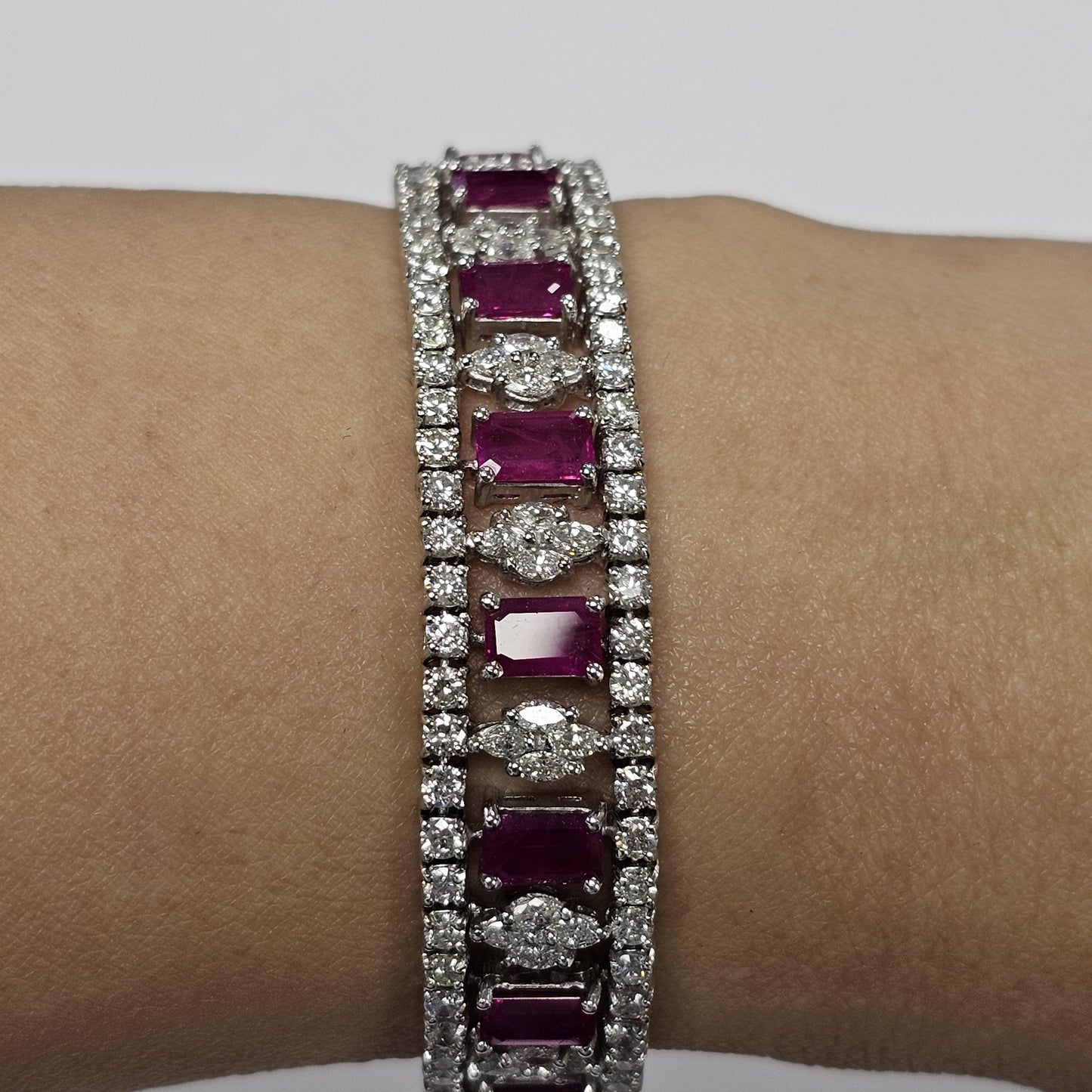 18K Diamond and Ruby Bracelet