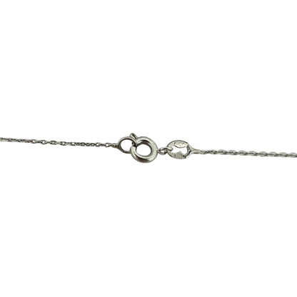 18K White Gold Diamond and Pearl Pendant Necklace