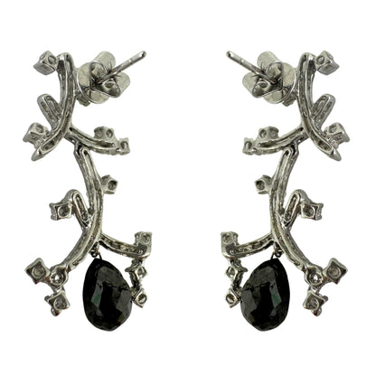 18k Black and White Diamond Earrings