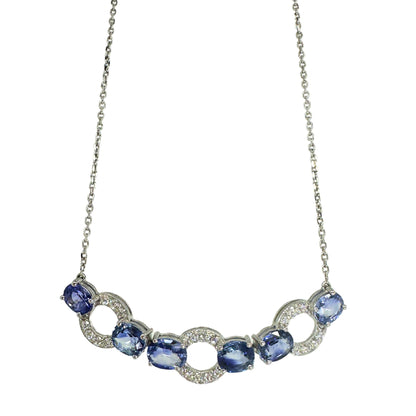 18K Diamond and Sapphire Necklace