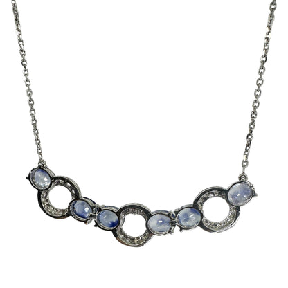 18K Diamond and Sapphire Necklace