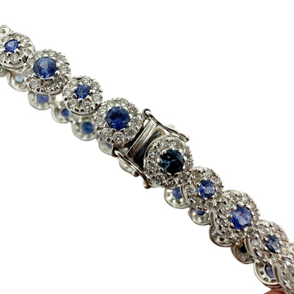 18K Diamond and Sapphire Bracelet