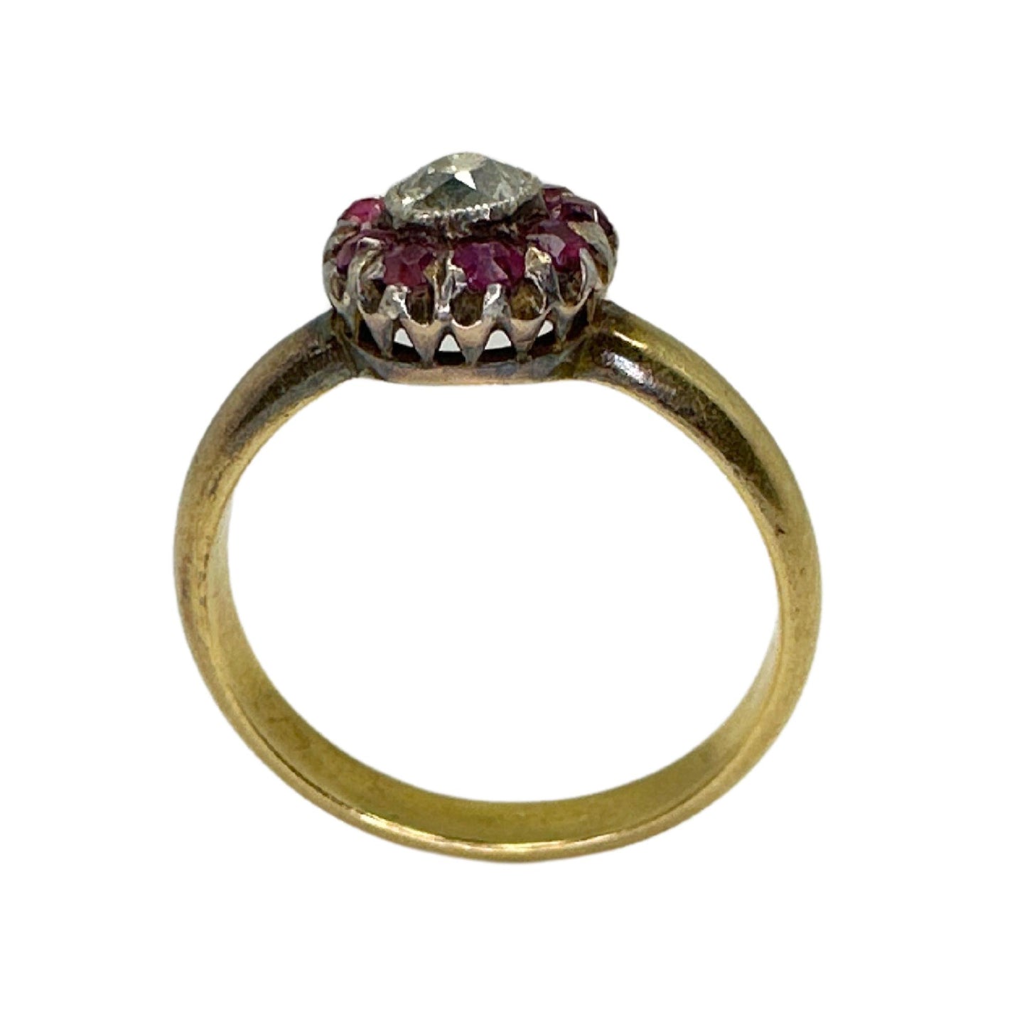 12k Victorian Diamond and Ruby Ring