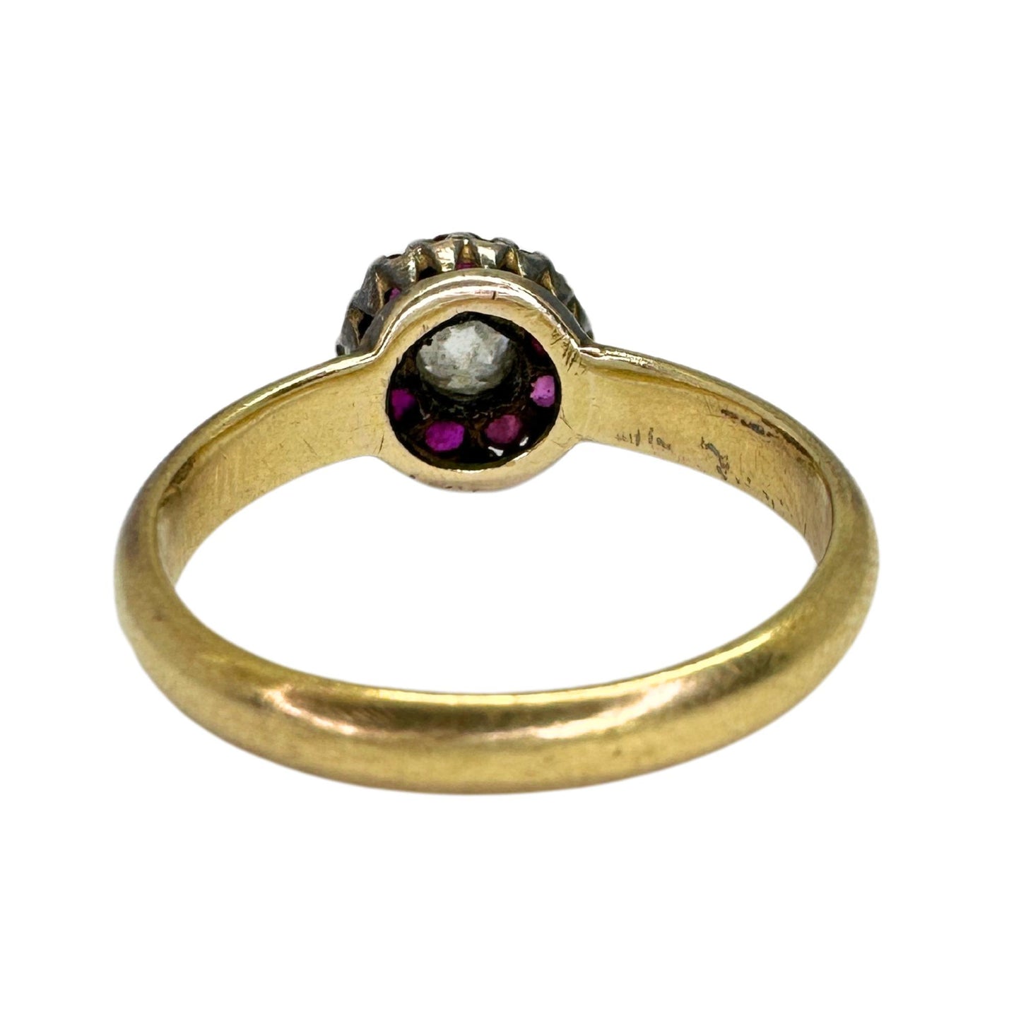 12k Victorian Diamond and Ruby Ring