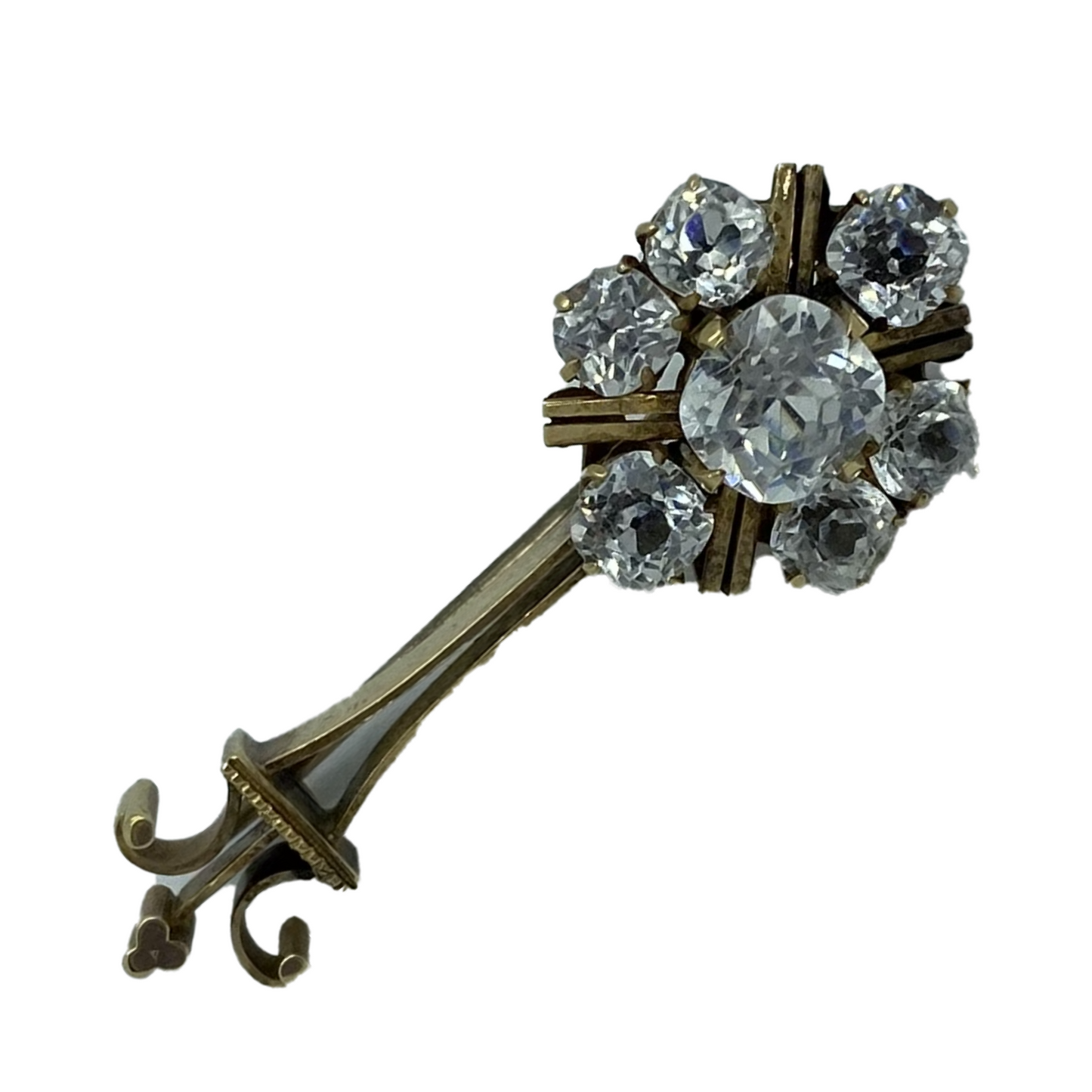 Victorian 14k Old Minor Paste Pin.