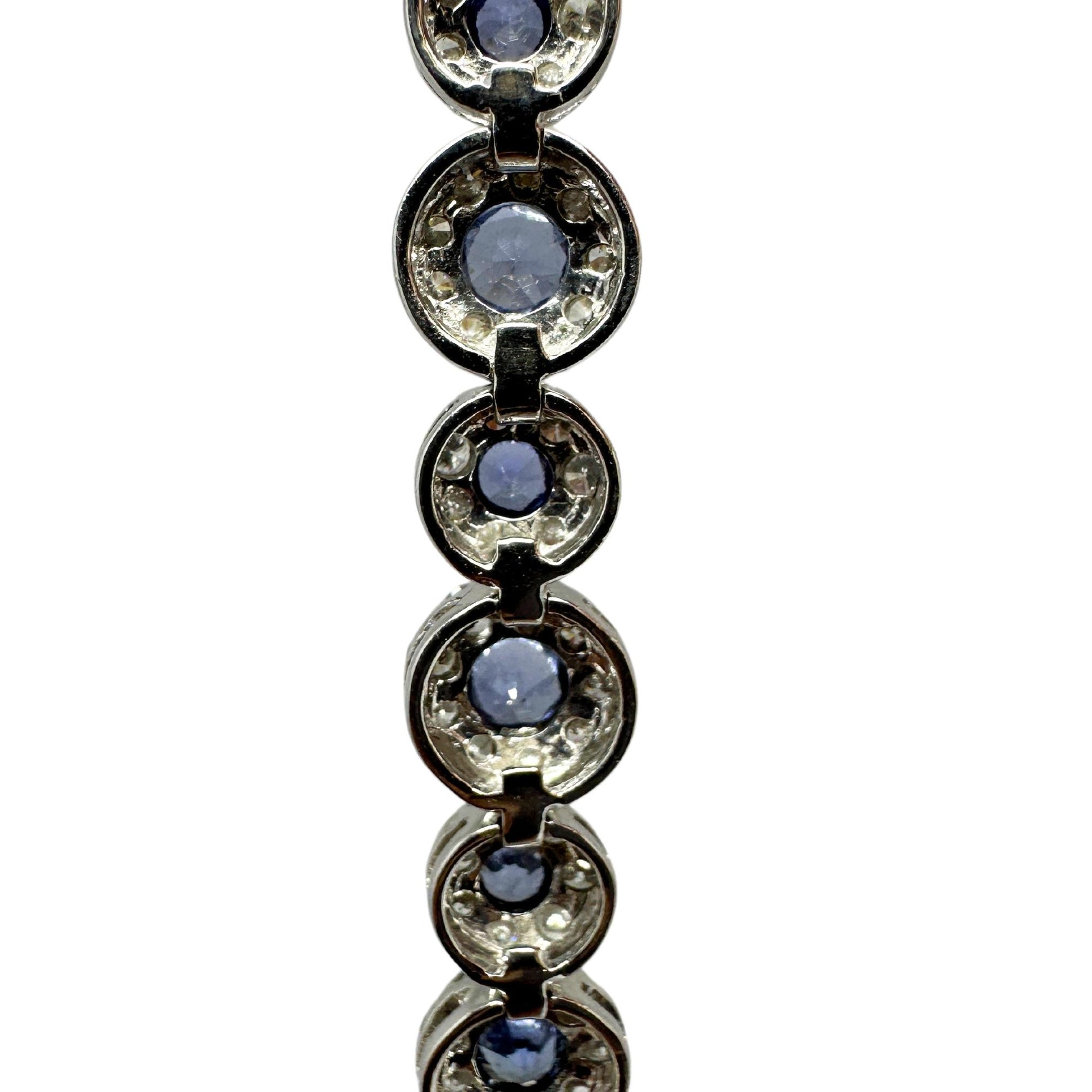 18K Diamond and Sapphire Bracelet