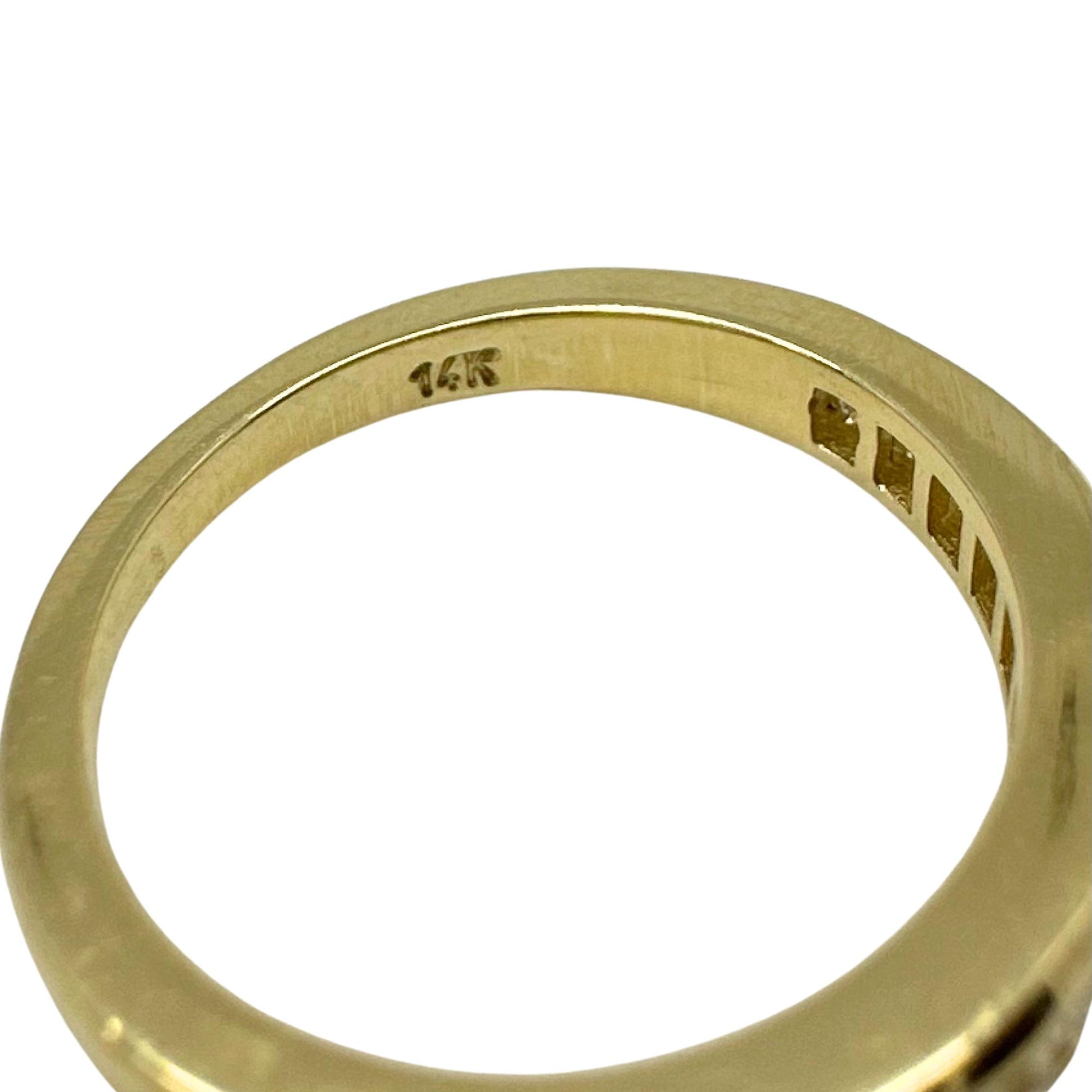 14K Yellow Gold 0.79 Carat Repurposed French Cut Diamond Band - Size 5