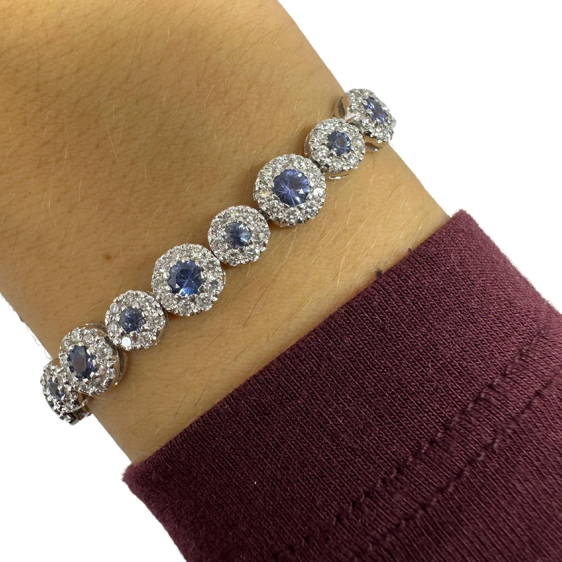 18K Diamond and Sapphire Bracelet