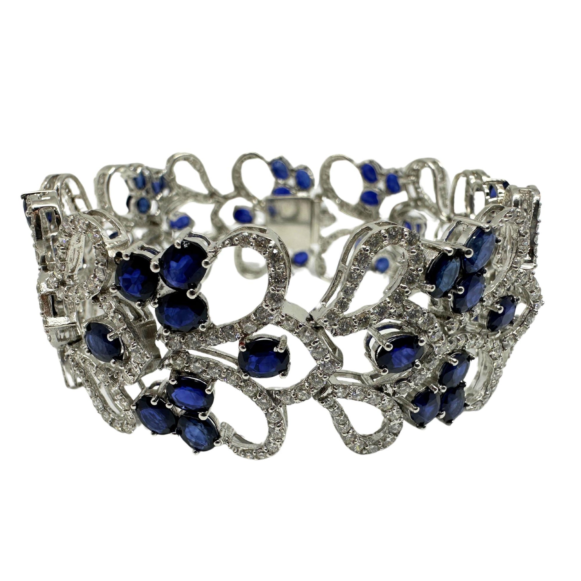 18K Diamond and Sapphire Bracelet