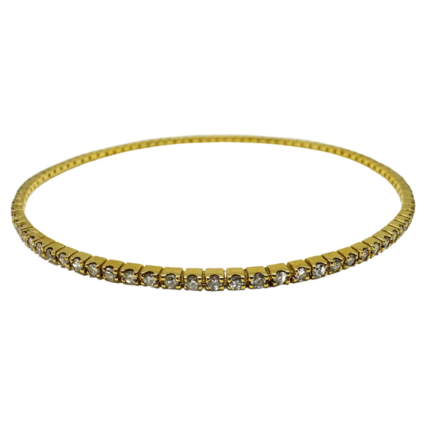 18K Yellow Gold Diamond Bangle