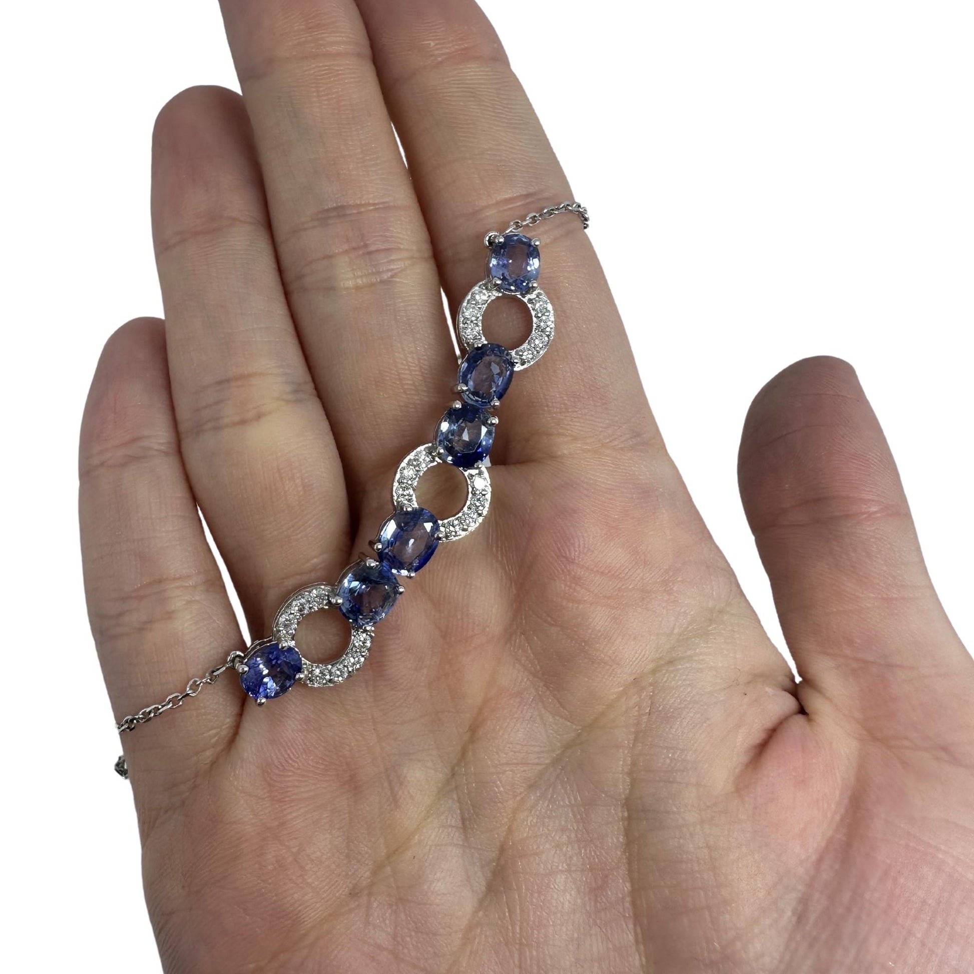 18K Diamond and Sapphire Necklace