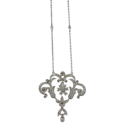 18K White Gold Diamond Necklace