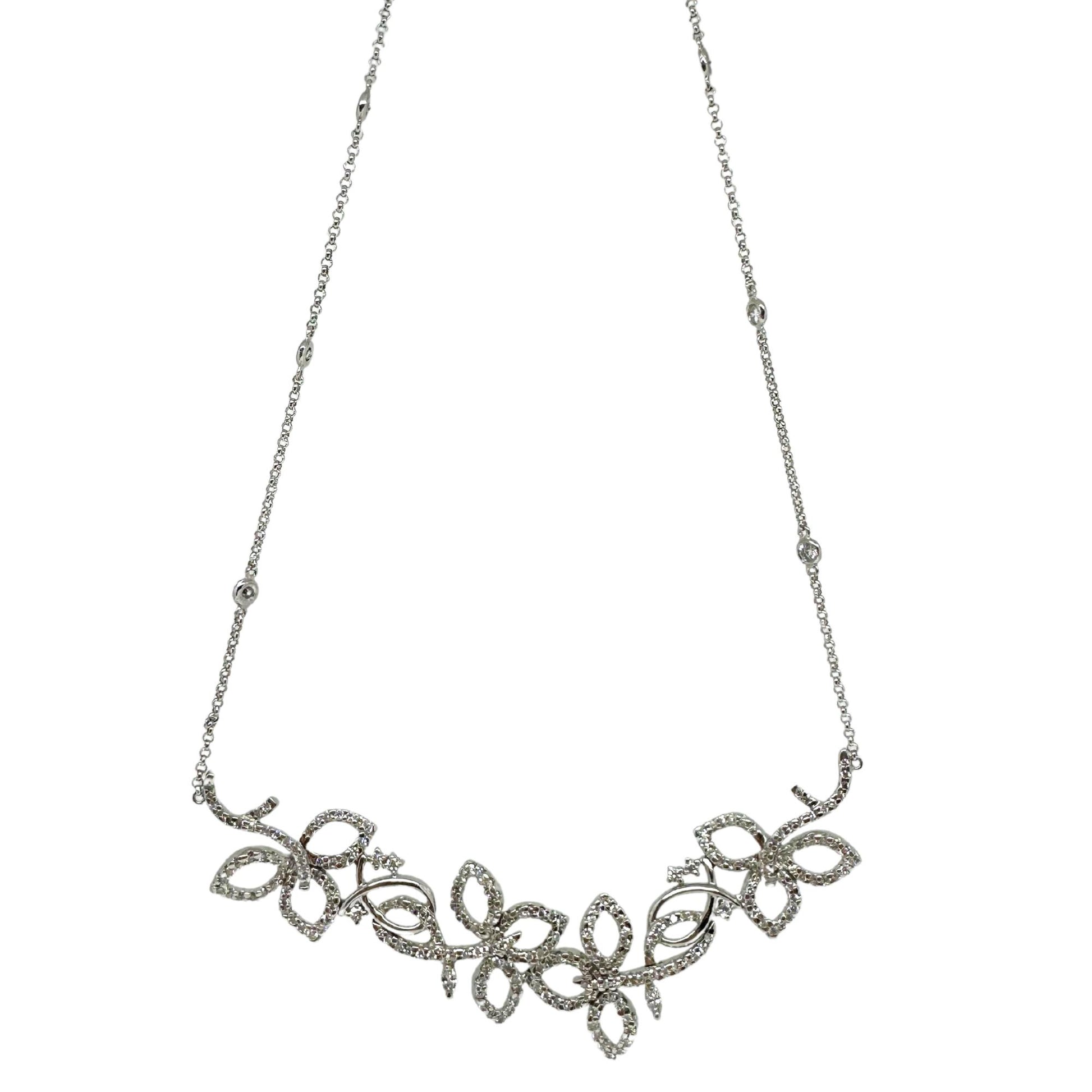 18K White Gold Diamond Necklace