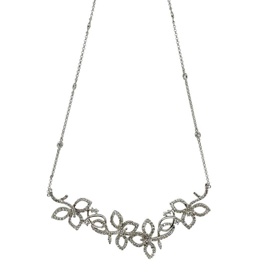 18K White Gold Diamond Necklace