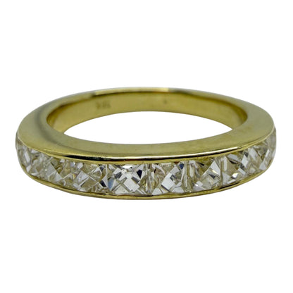 18K Yellow Gold 1.57 Carat Repurposed French Cut Diamond Band - Size 7