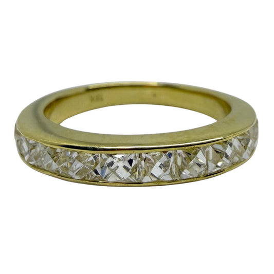 18K Yellow Gold 1.57 Carat Repurposed French Cut Diamond Band - Size 7