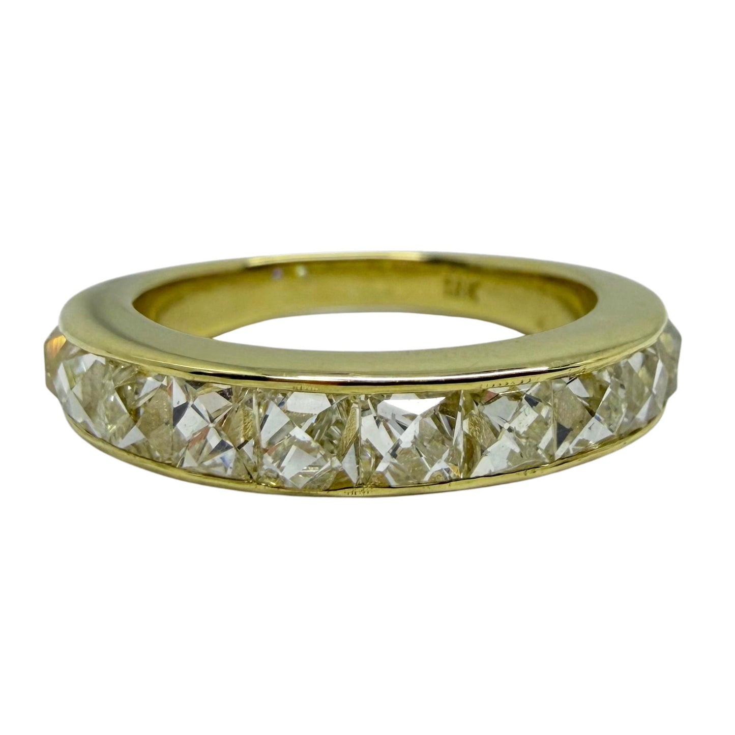 18K Yellow Gold 2.09 Carat Repurposed French Cut Diamond Band - Size 6