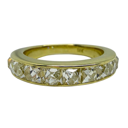 18K Yellow Gold 2.09 Carat Repurposed French Cut Diamond Band - Size 6