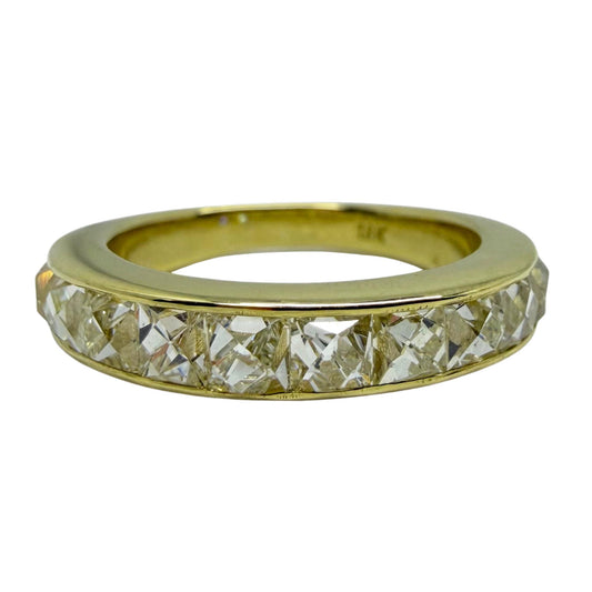 18K Yellow Gold 2.09 Carat Repurposed French Cut Diamond Band - Size 6