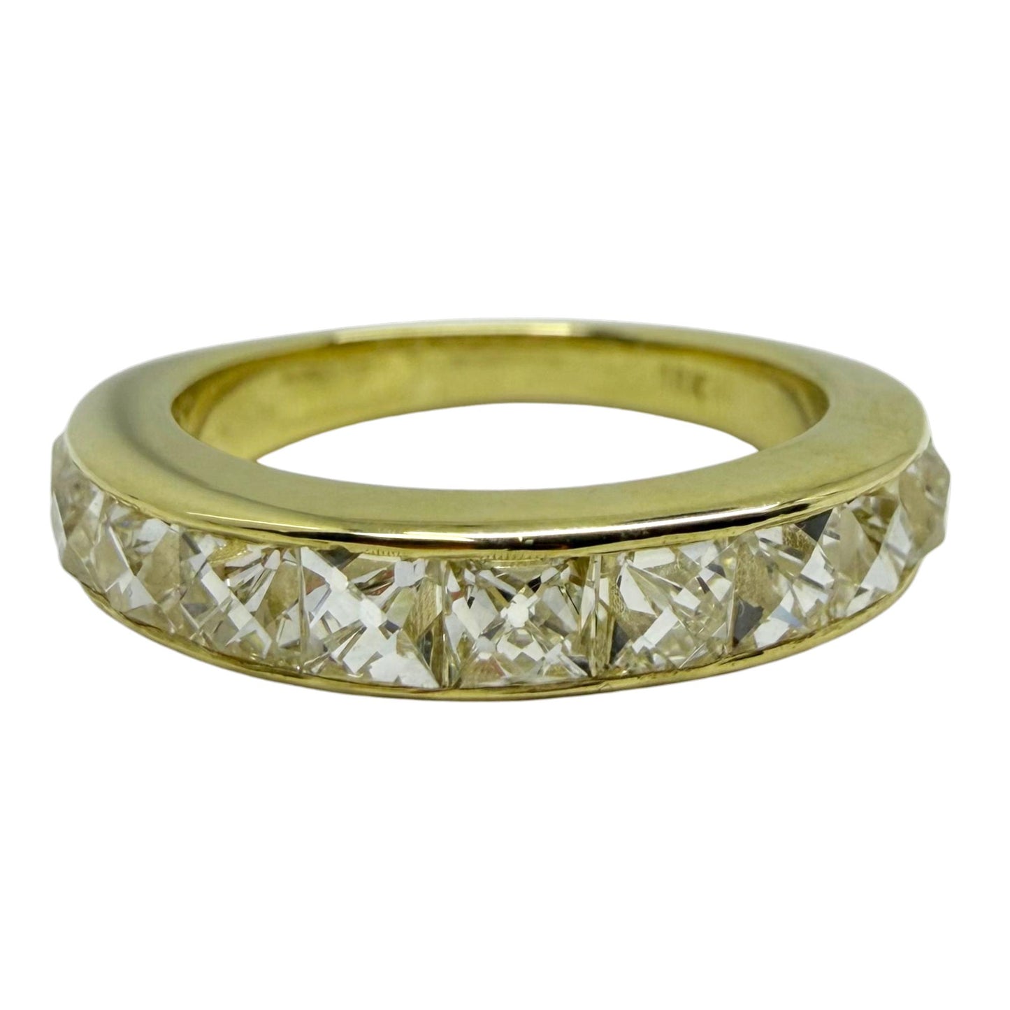 18K Yellow Gold 2.06 Carat Repurposed French Cut Diamond Band - Size 6